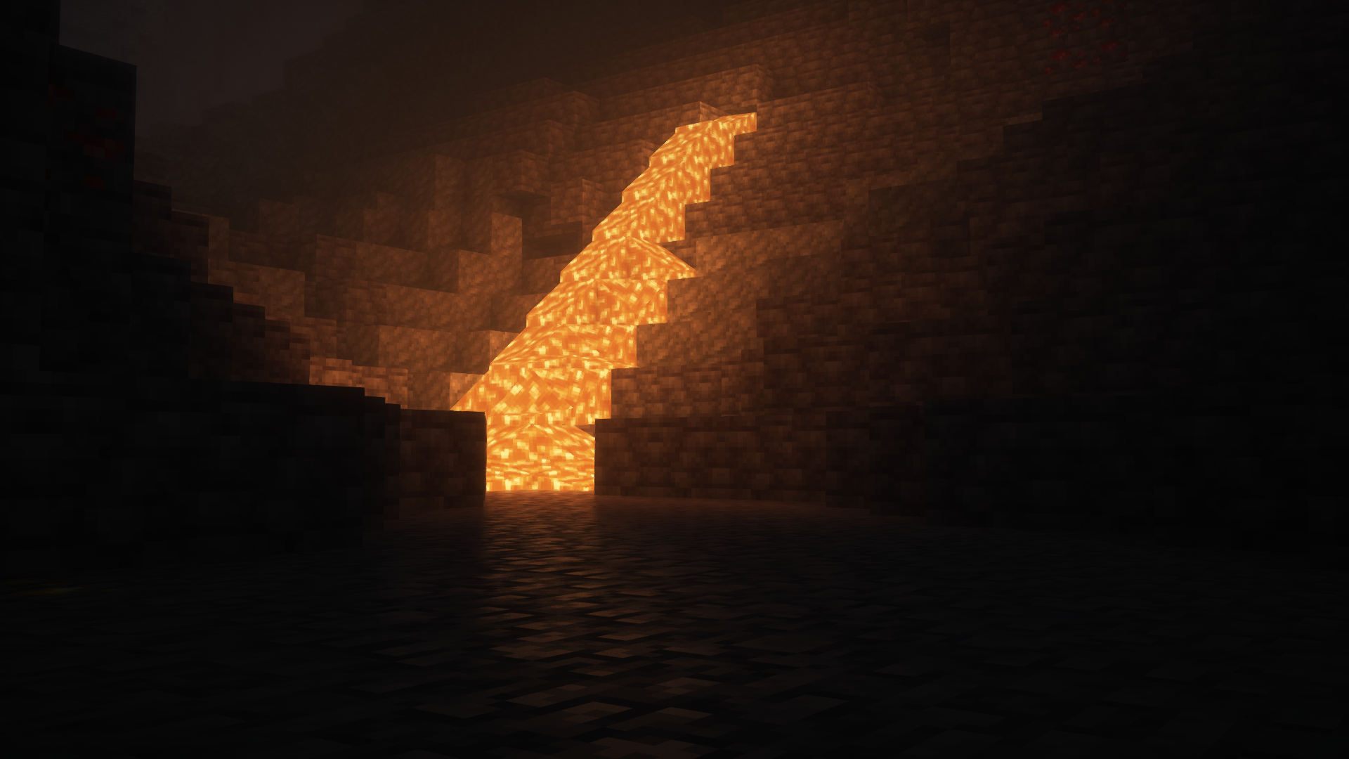 Minecraft landscape with Complementary Unbound shader lighting