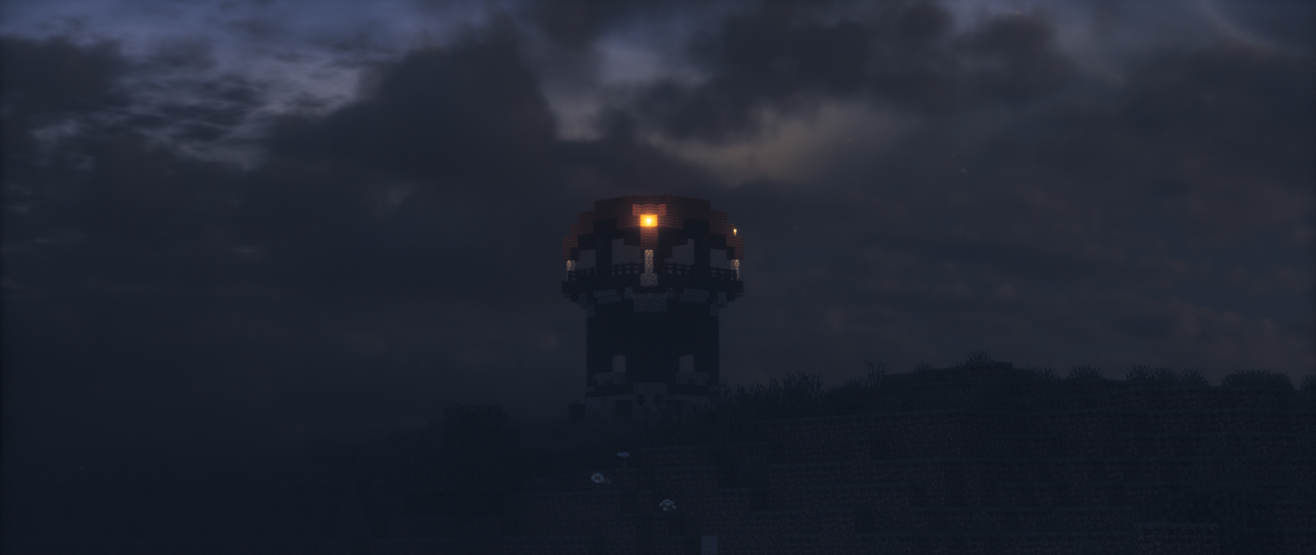 Minecraft sky rendered with the Dramatic Skys resource pack