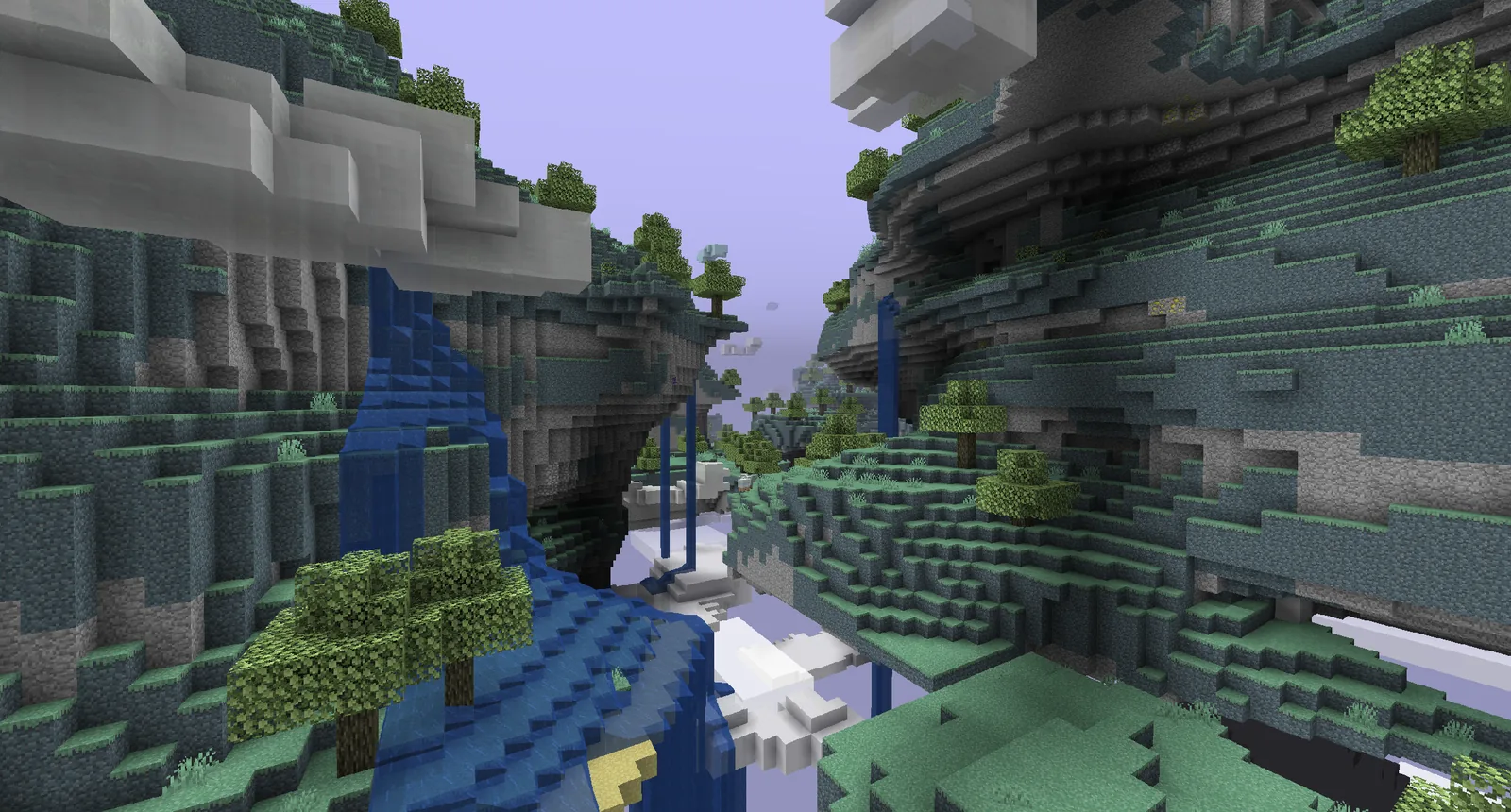Structure built on a sky island