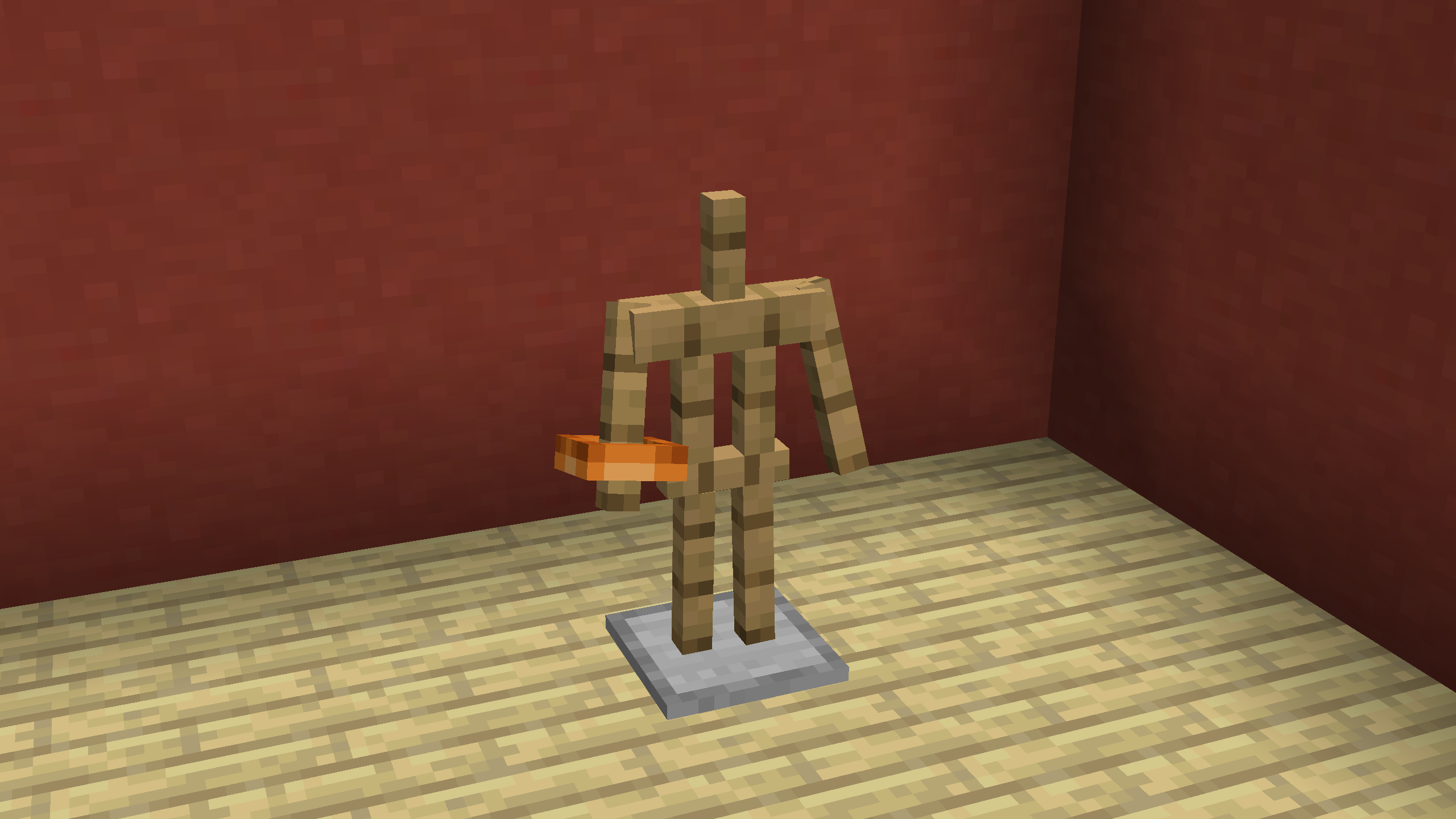 Player wearing accessory items from the mod