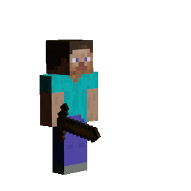 Combat animation with a two-handed weapon