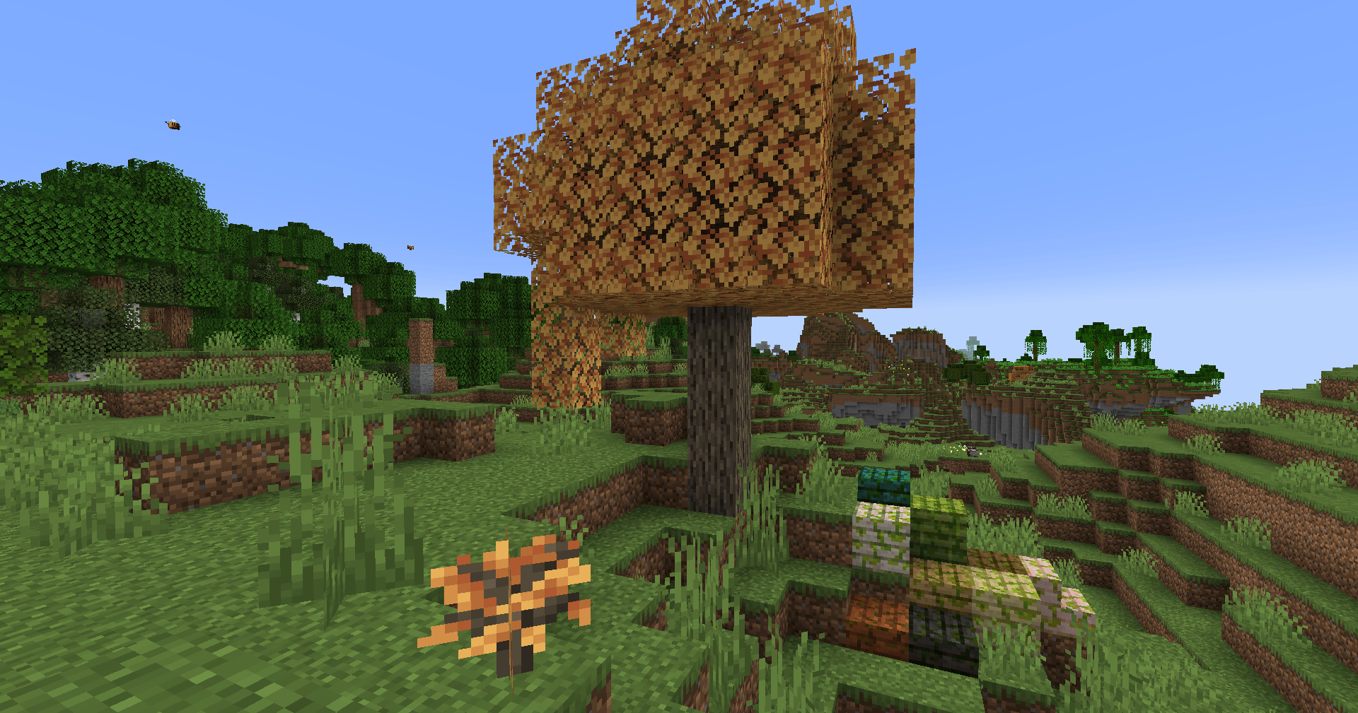 Exterior wall using several block families