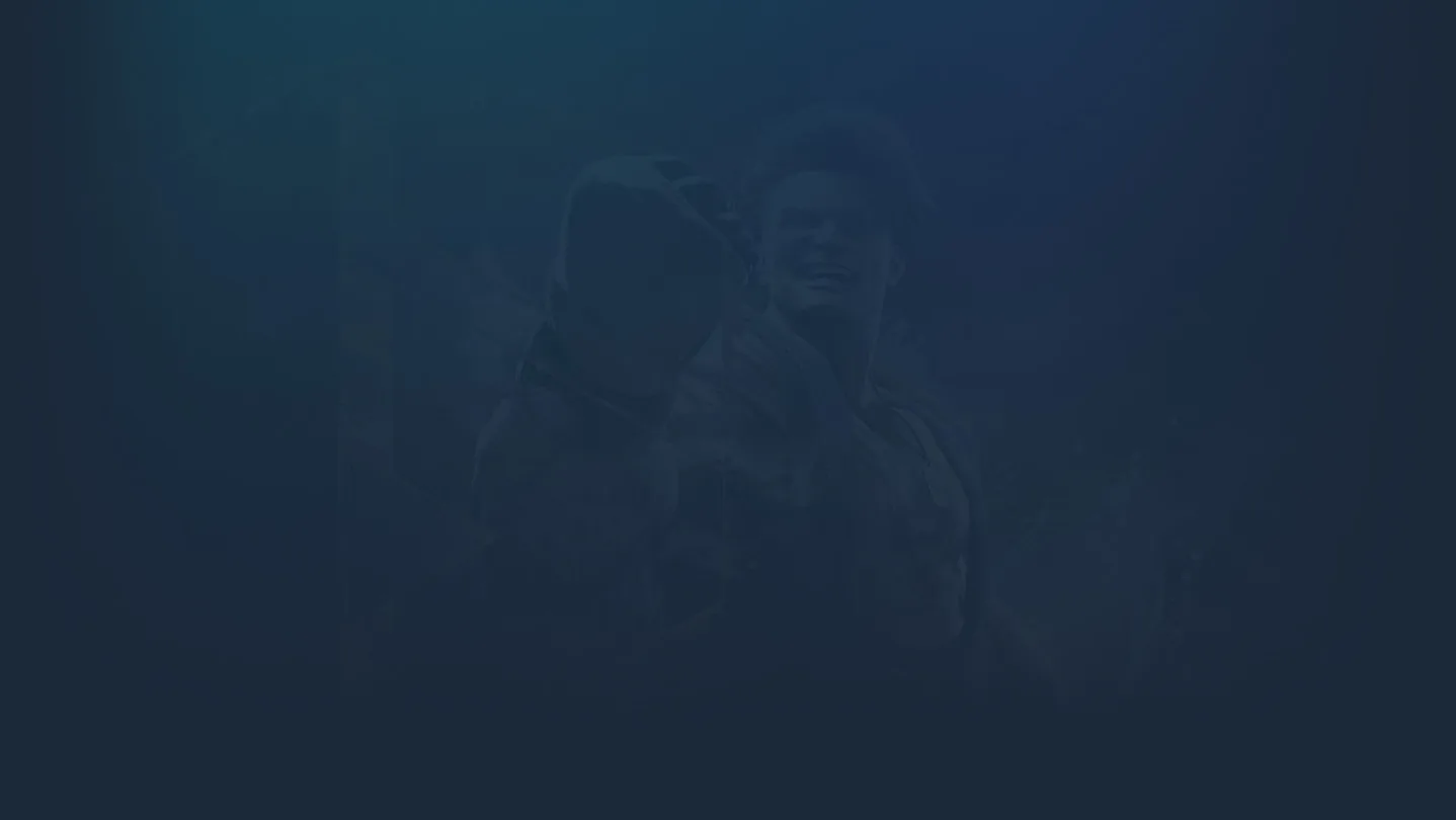 Two characters mid-combo