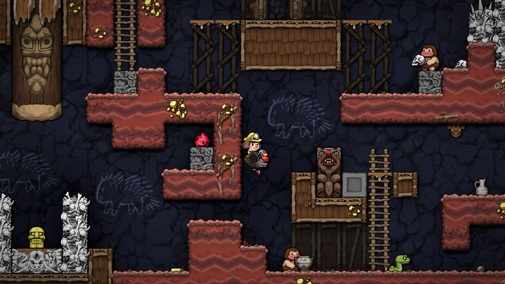Procedurally generated underground area