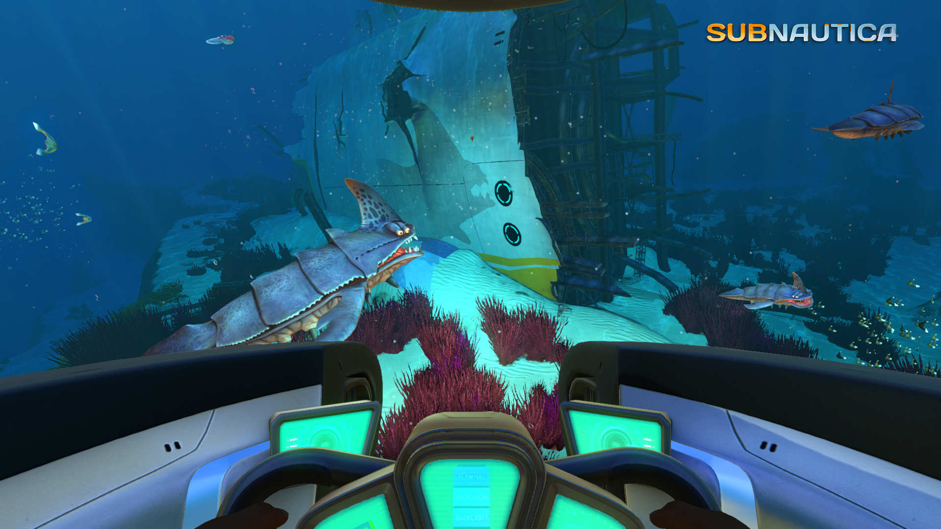 Underwater base built from gathered resources