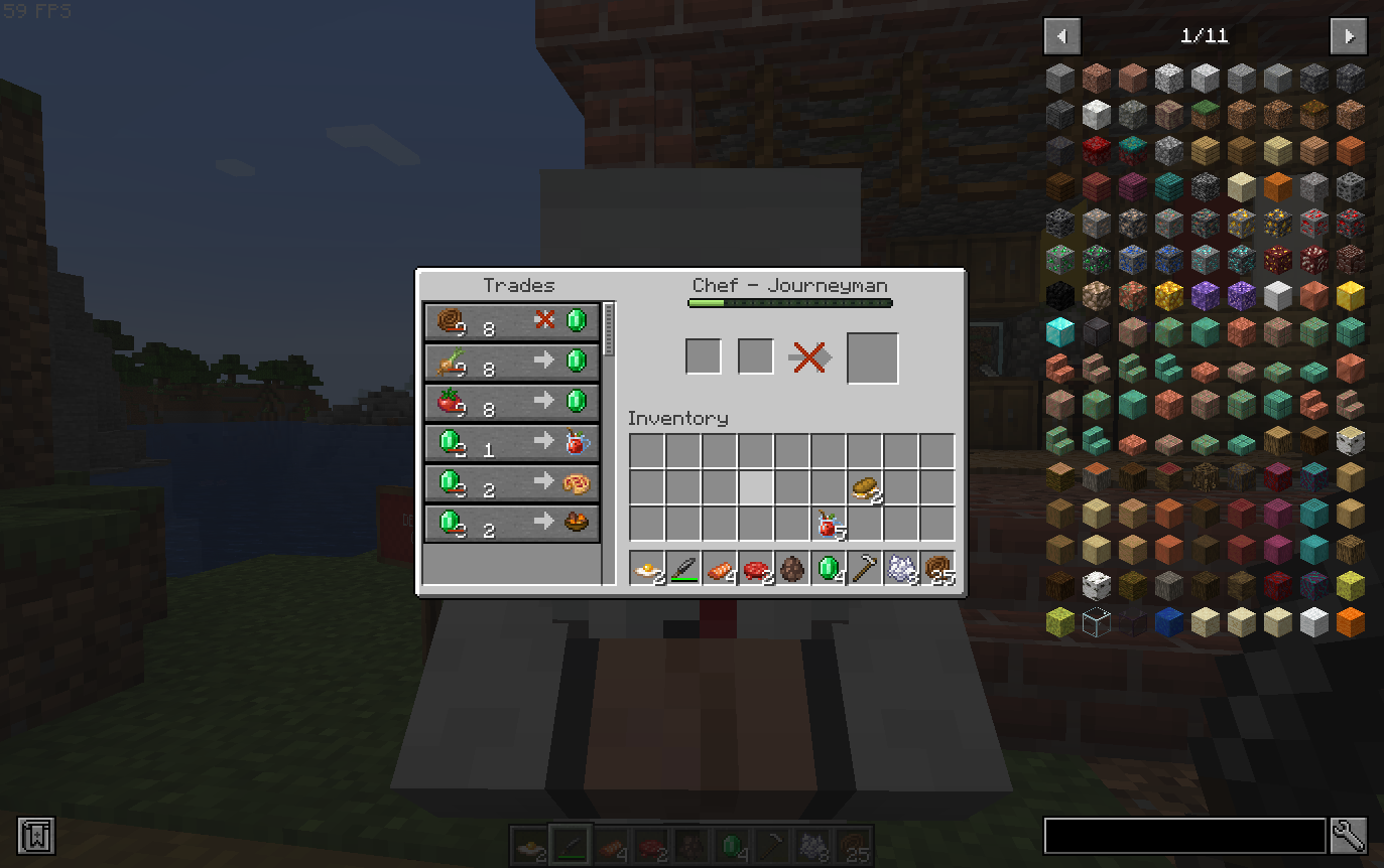 Village kitchen interior with ingredients