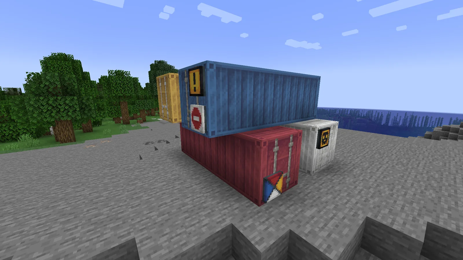 Metal panelling and structural blocks