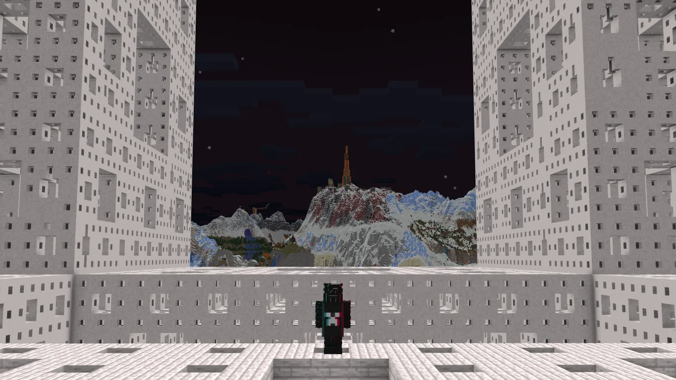 World drawn at an increased render distance