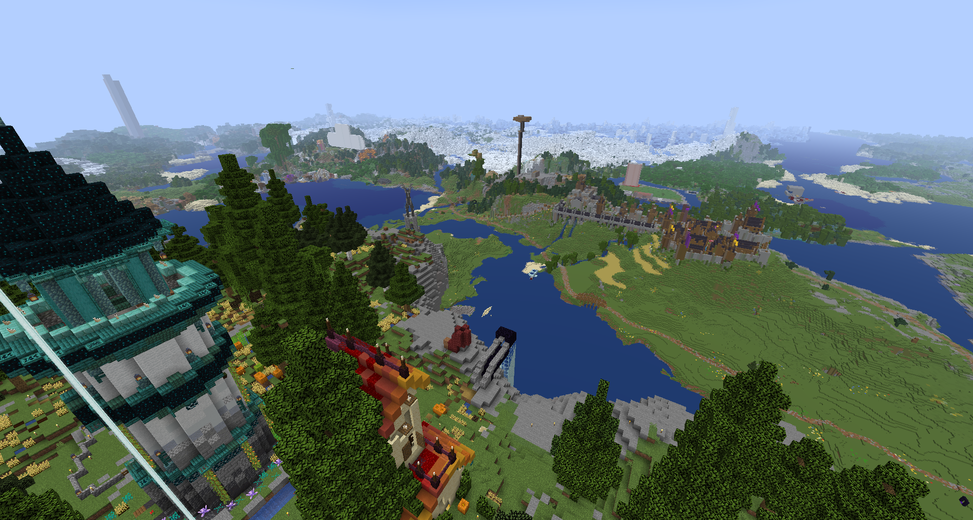 Terrain rendering across many chunks
