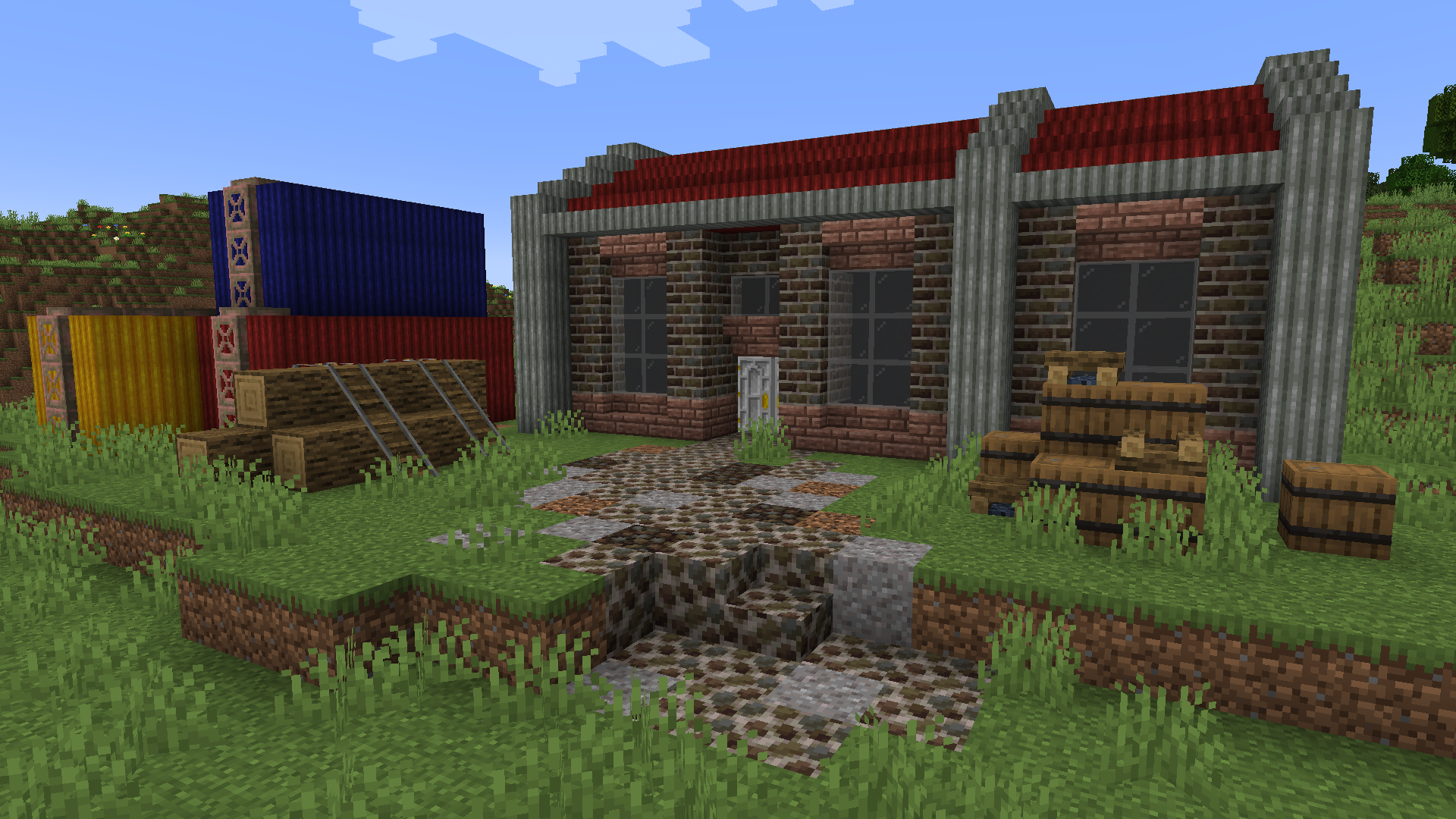 Structure showing multiple block textures