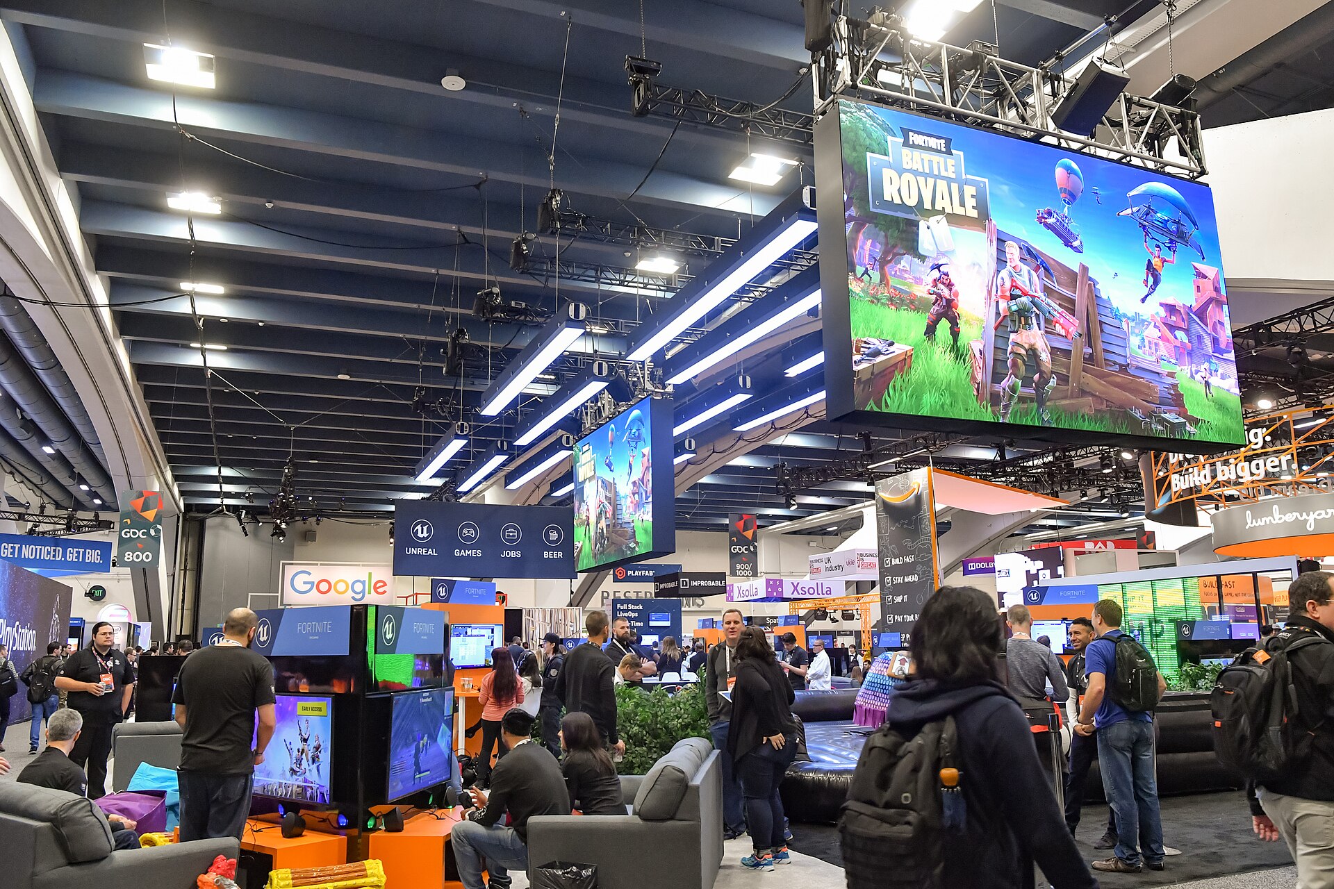 Fortnite Battle Royale booth at a games conference