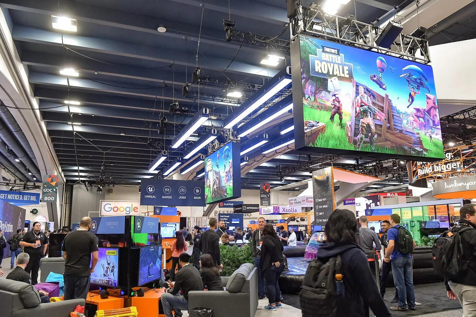 Fortnite Battle Royale booth at a games conference
