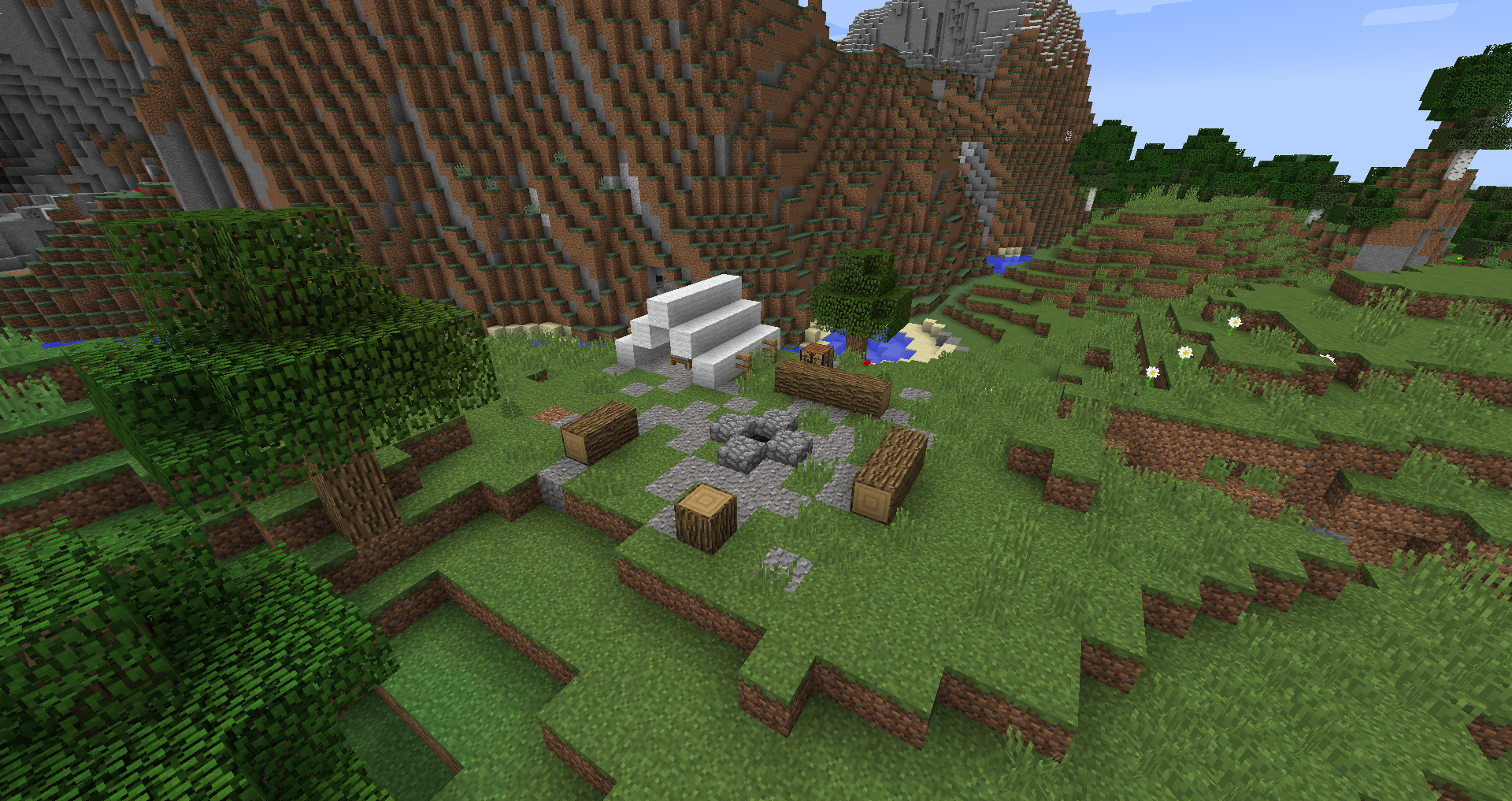 Explored terrain across a large area