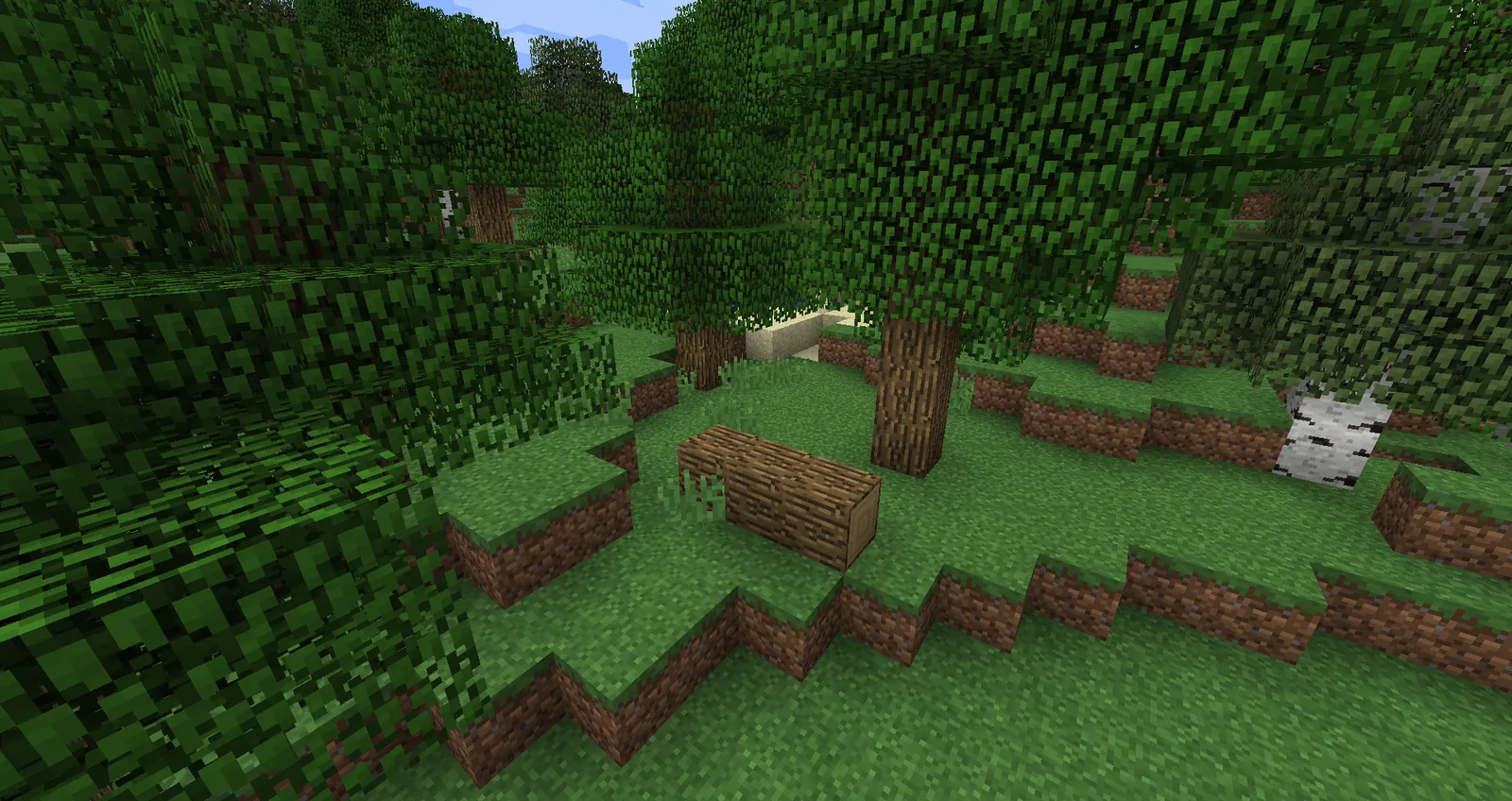 Isolated ruin in open landscape
