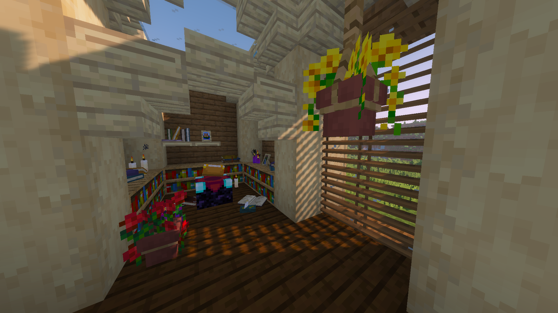 Players gathered in a shared build