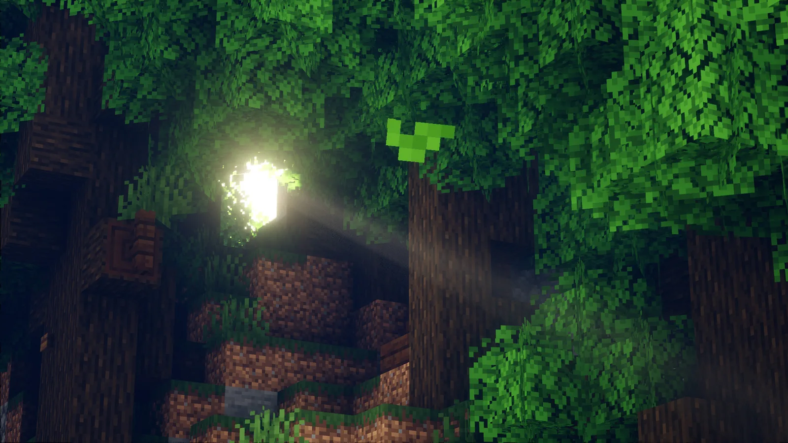 Trees rendered with cross-shaped foliage