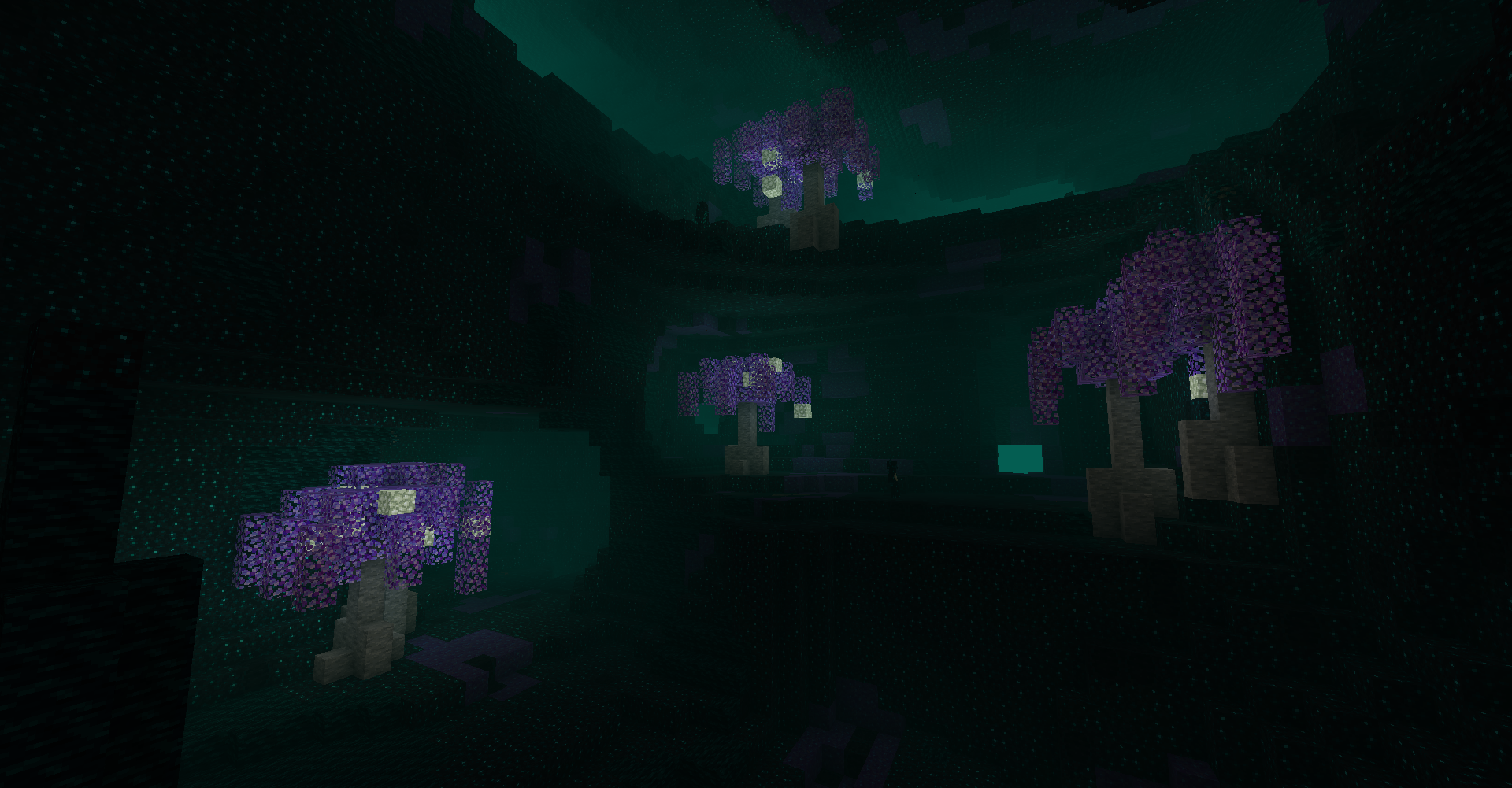 Tunnel built through Nether terrain