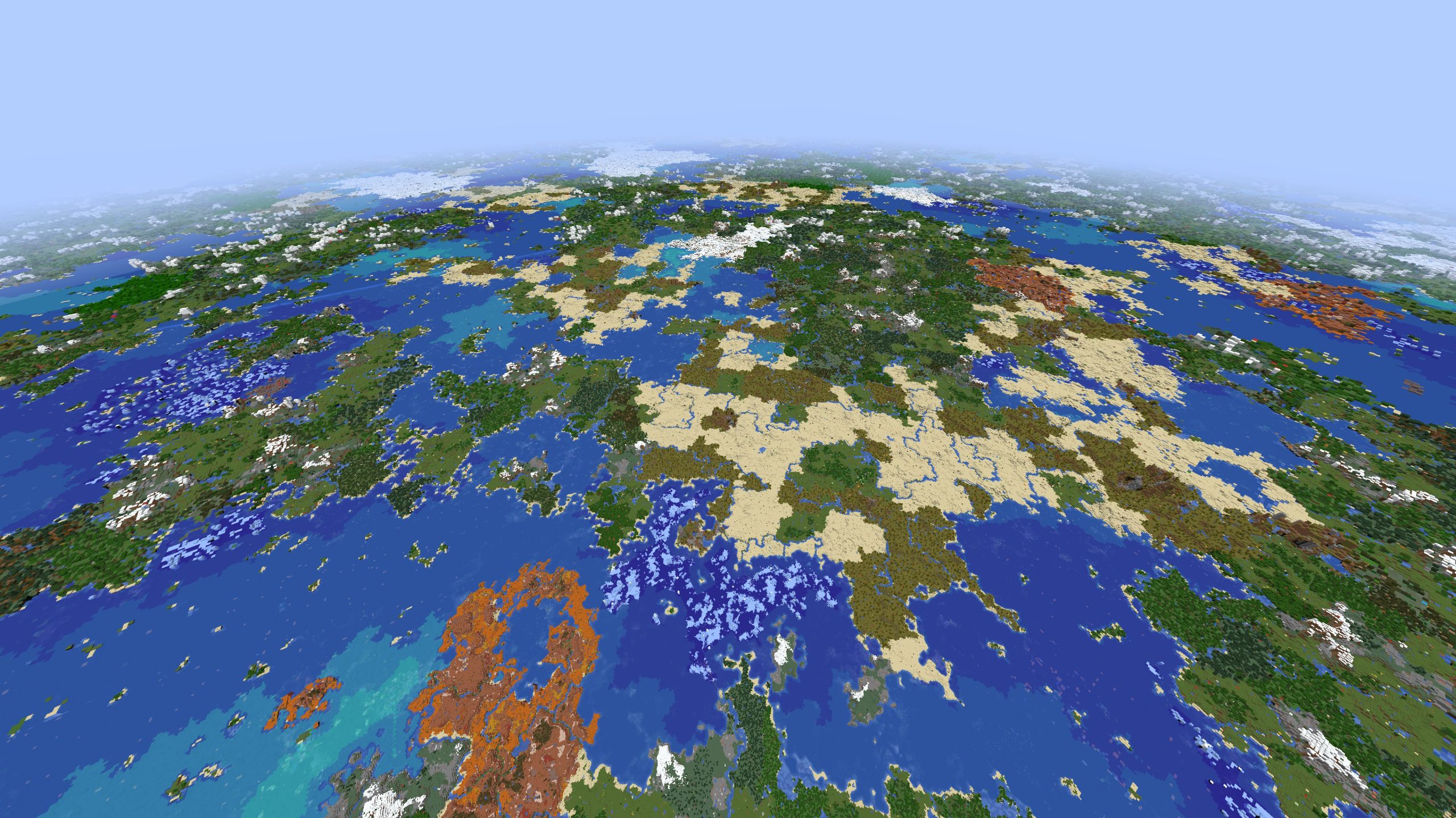 A modded world running after a version update