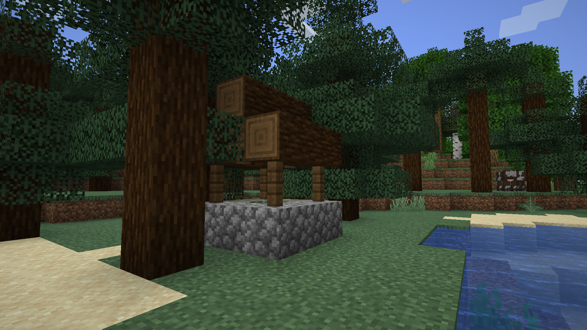 Stone castle in a wooded landscape