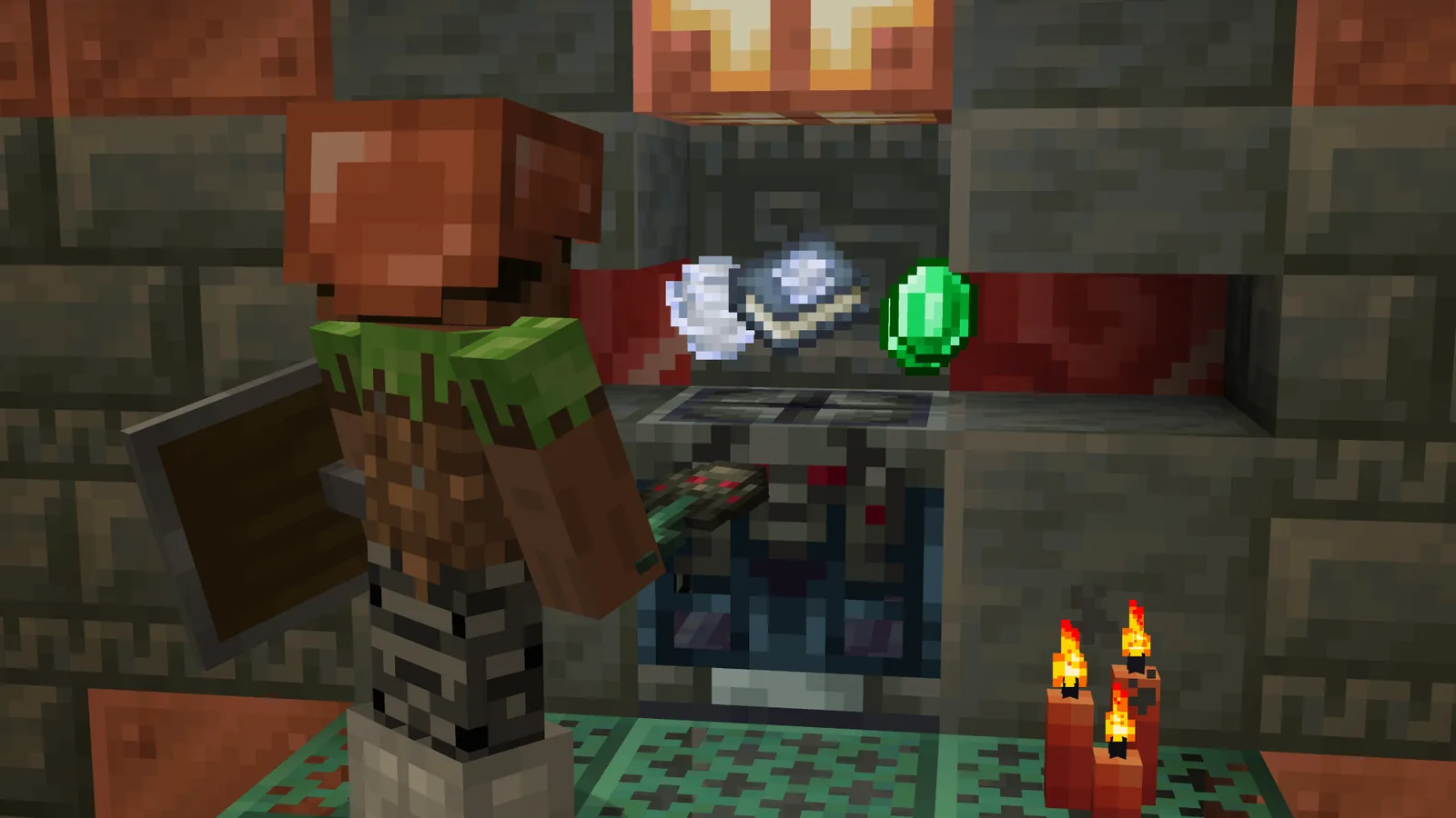 Villager trading interface in Minecraft