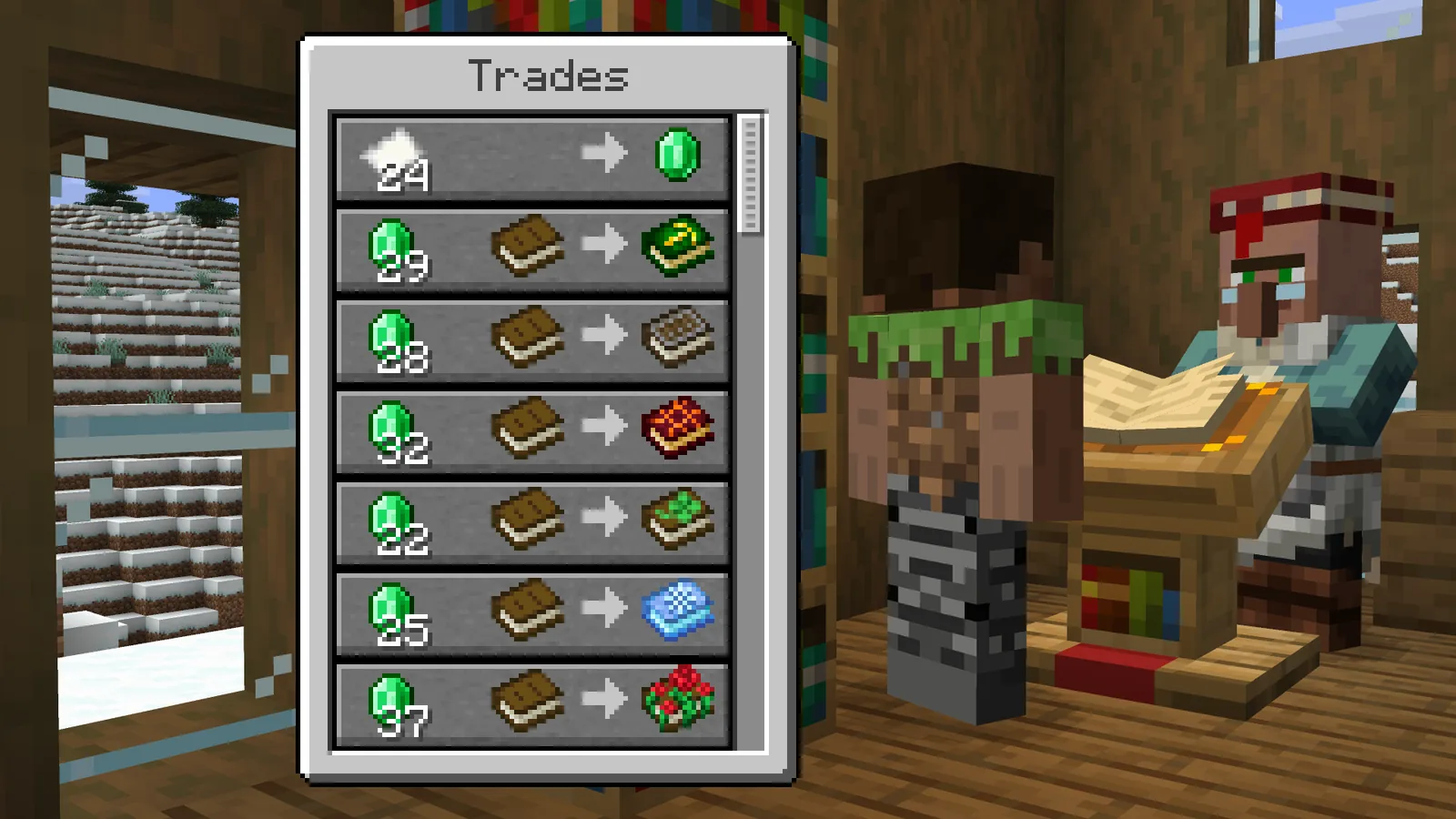 Minecraft HUD elements close up