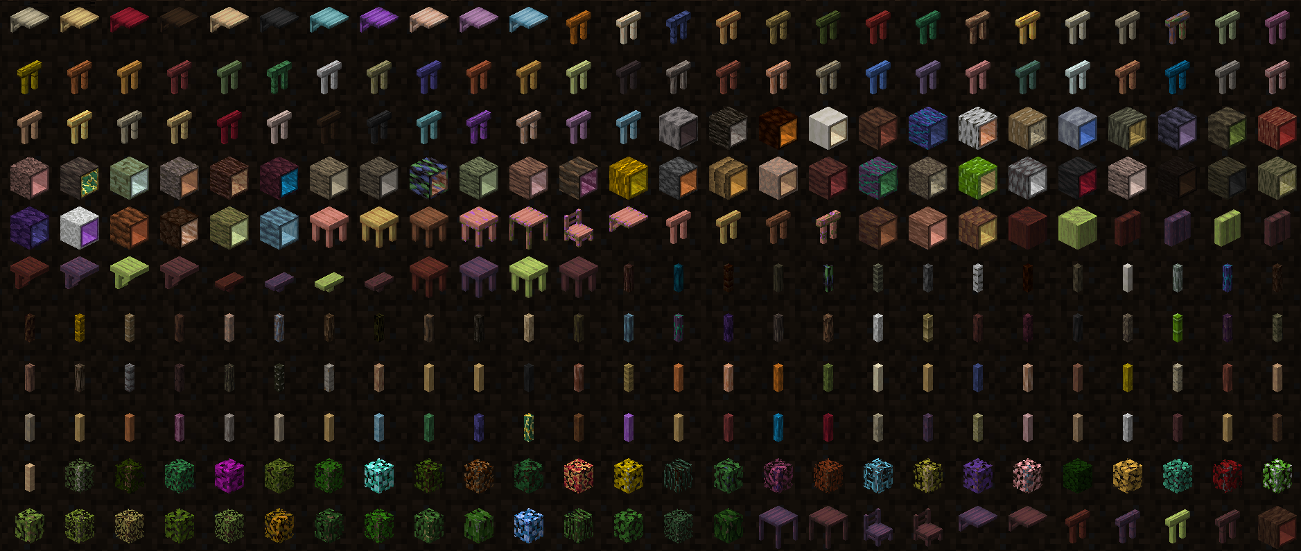 Mod list screen on a modded client