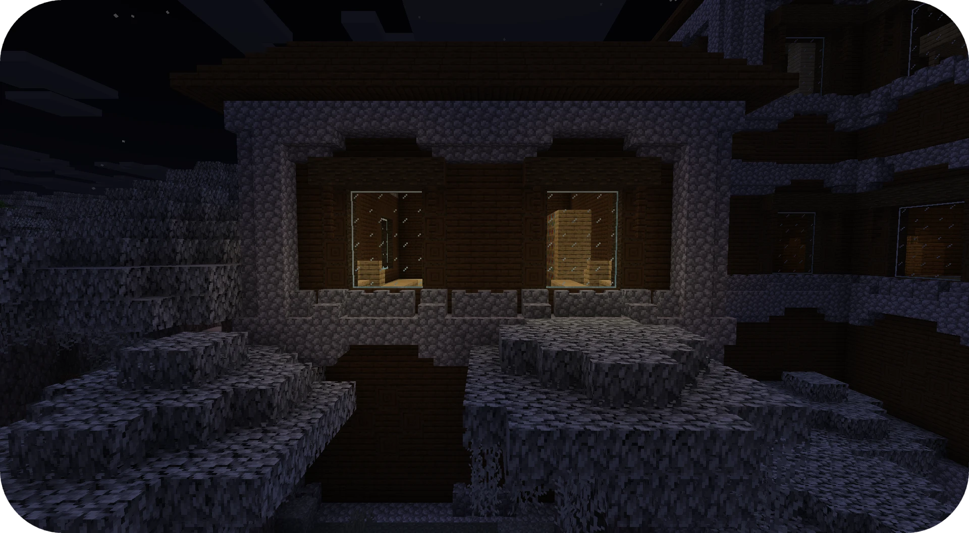 Seamless glass panes with connected textures