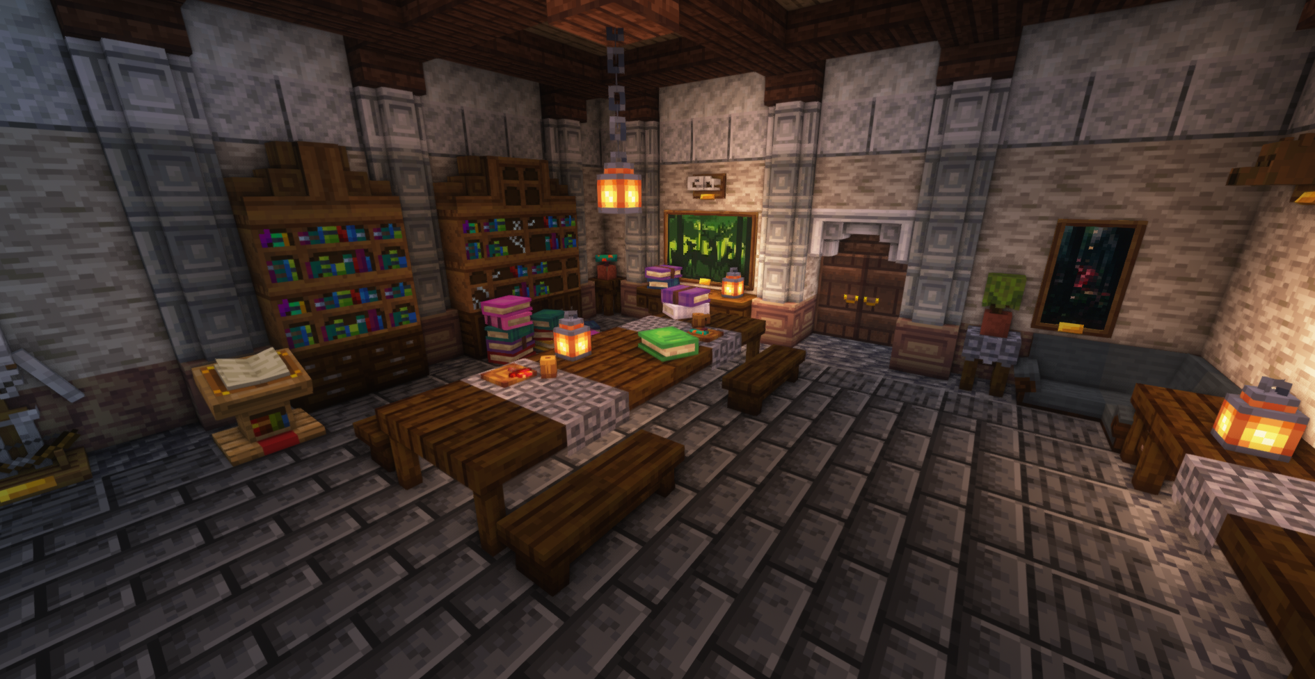 Room with a coffered ceiling and hidden lighting