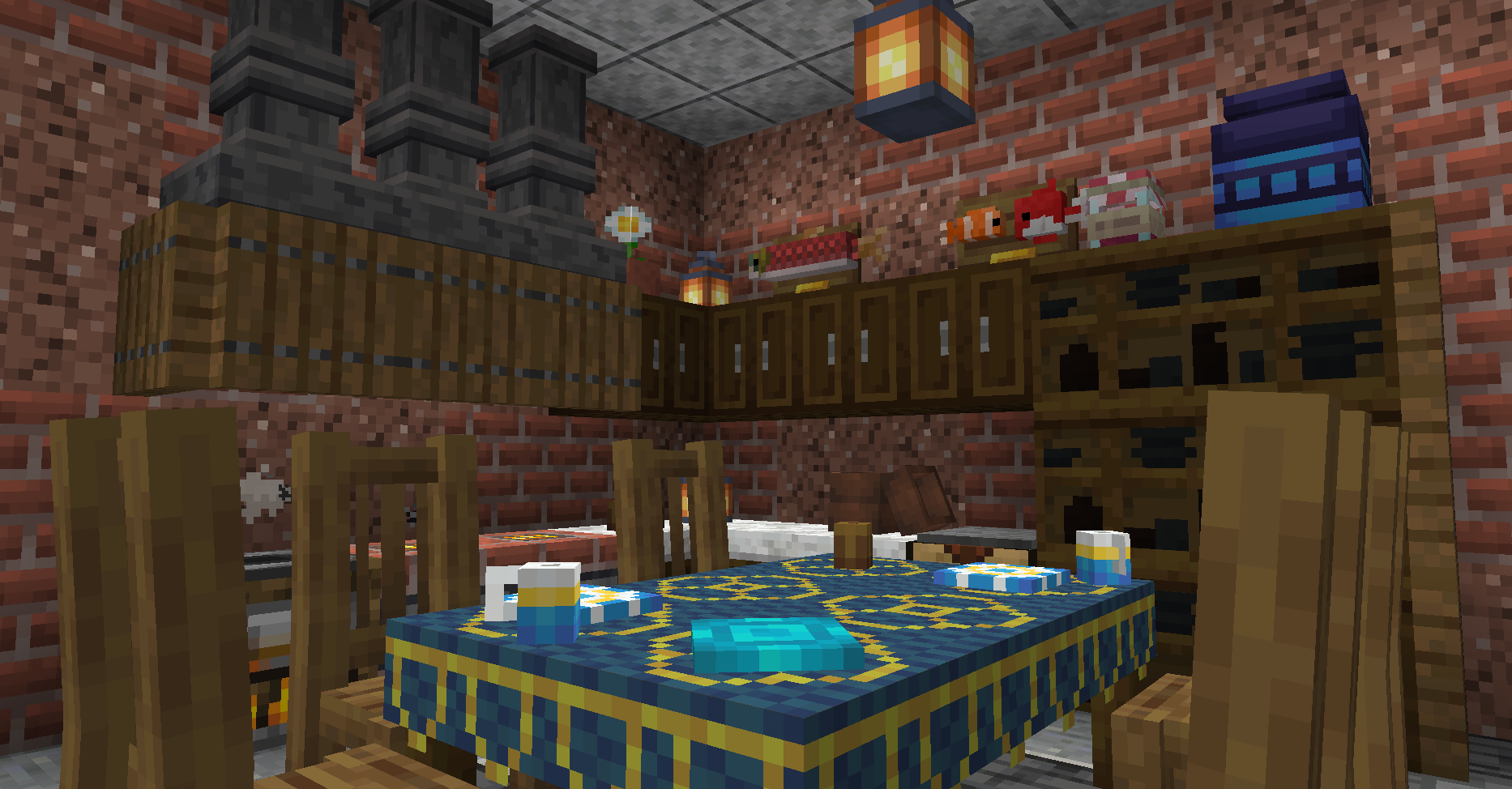 Detailed interior with candles and fixtures