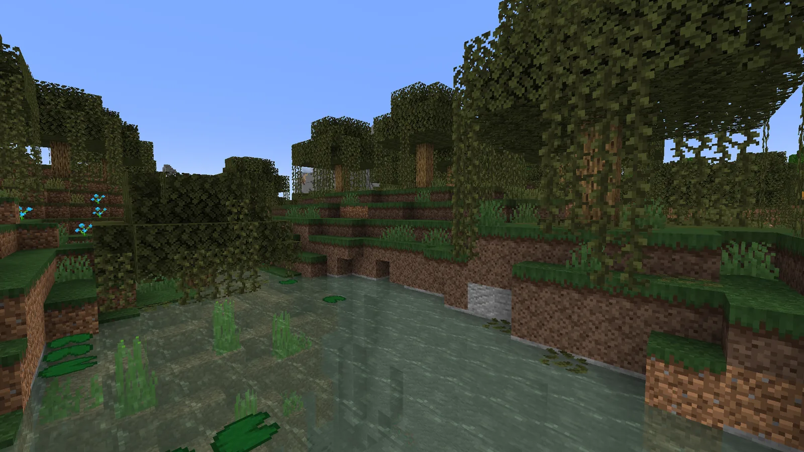 Frost and ice forming in a cold biome