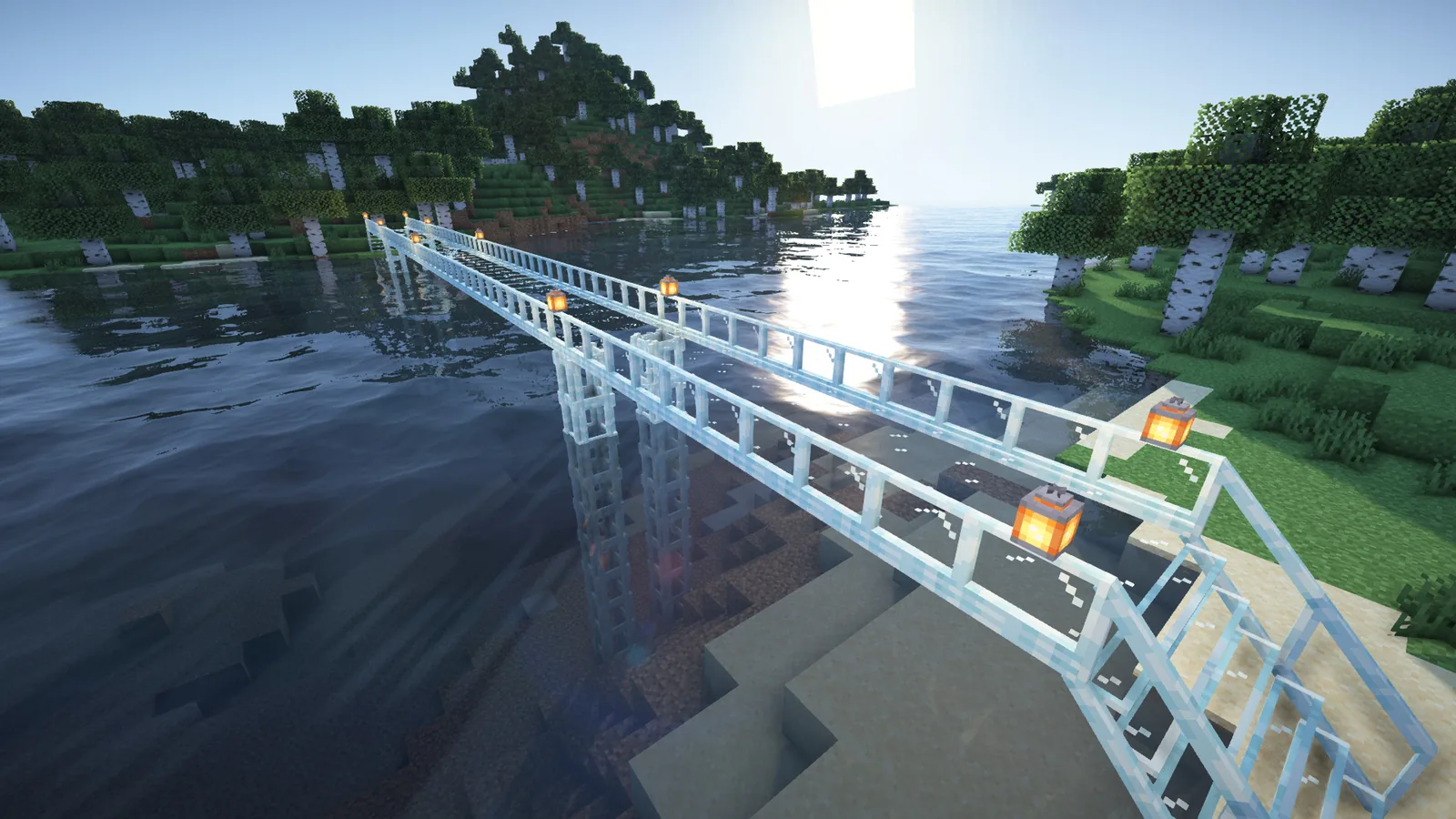 Bridge deck with railings over a valley