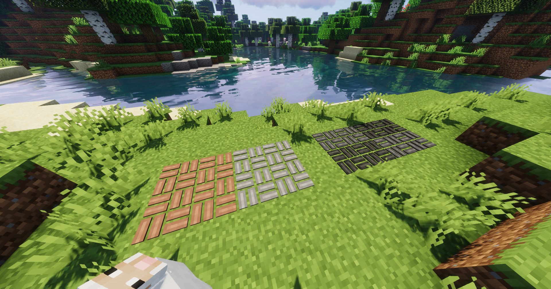 Landscaped route through terrain