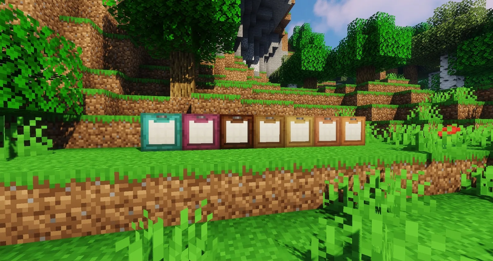 A modded Minecraft build interior