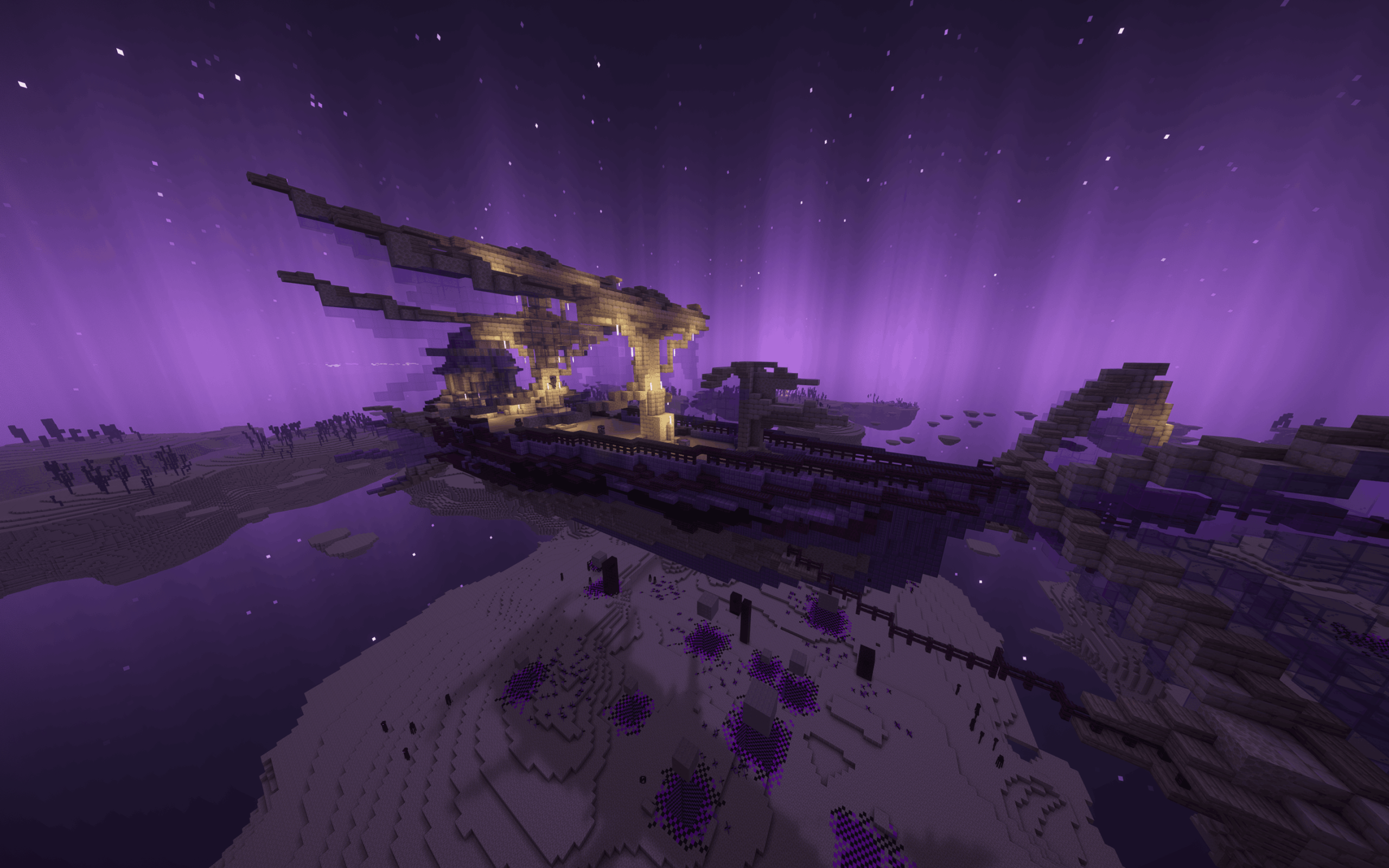 Organic curved shape built in blocks