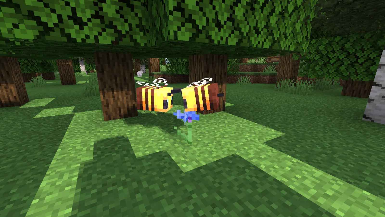 Long-range terrain view in Minecraft