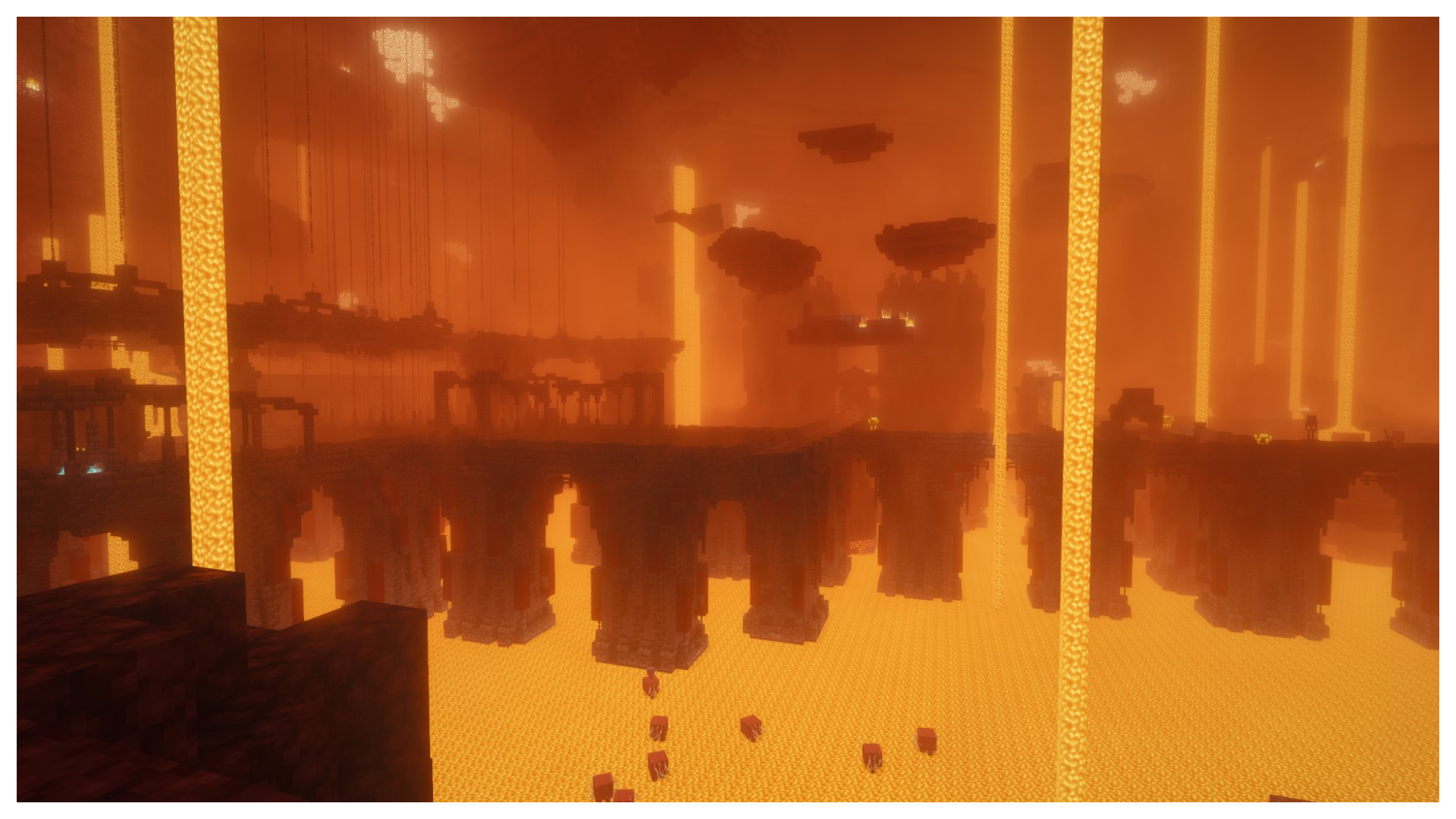 Interior of a nether fortress-like building