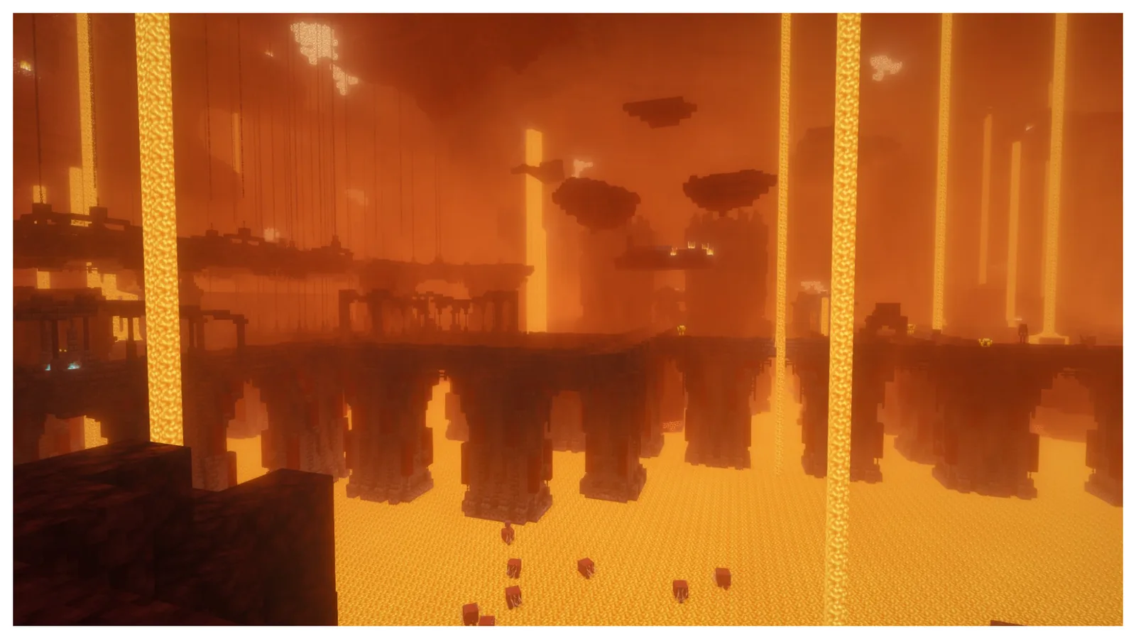 Interior of a nether fortress-like building