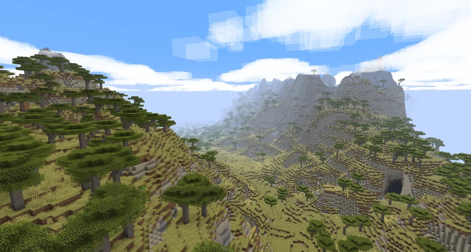 Frame rate overlay in a dense Minecraft build