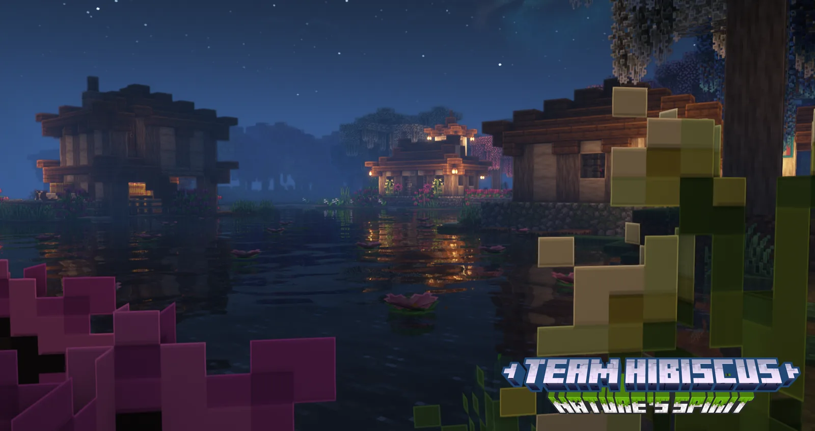 Automated farm running in a modded world