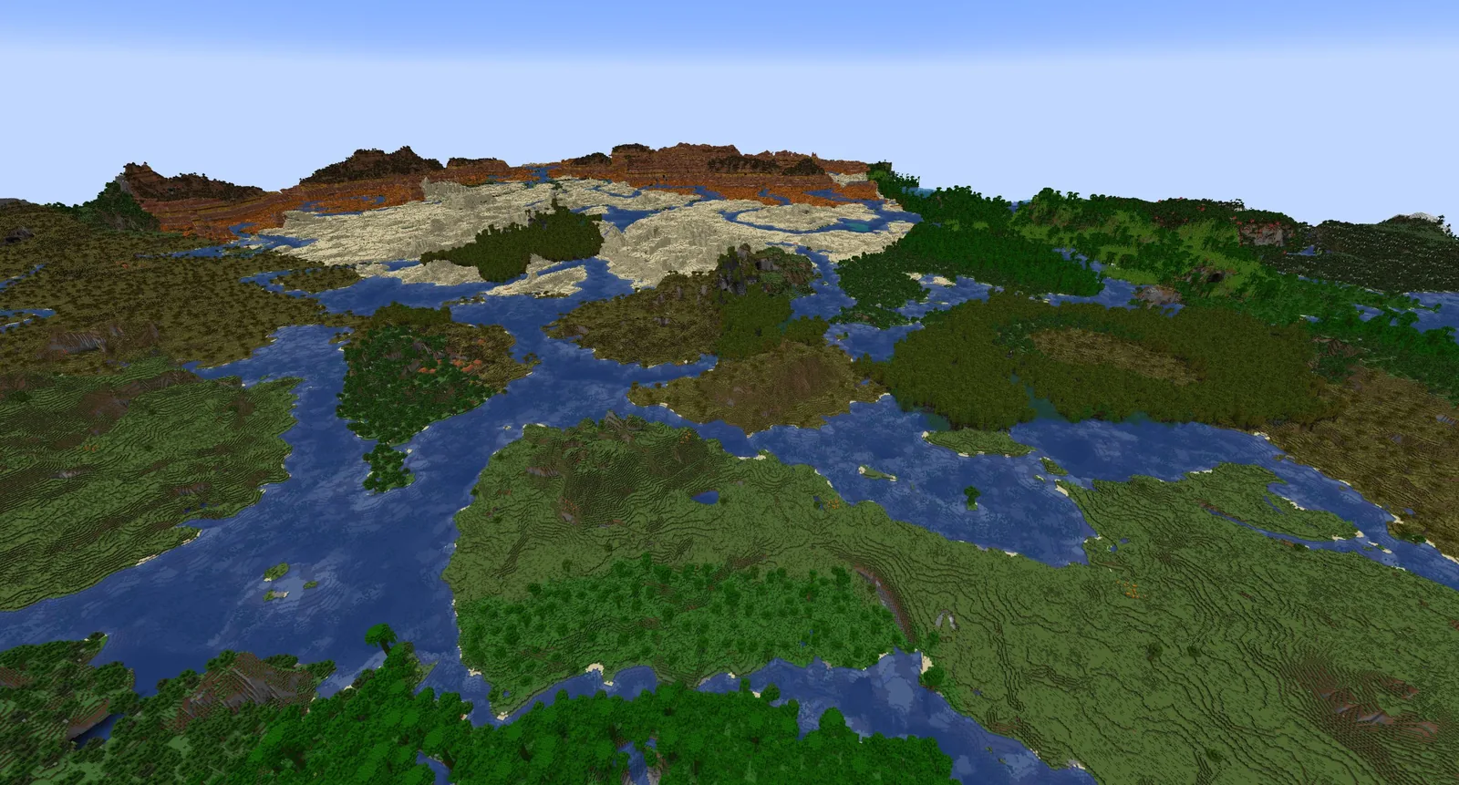 Chunk rendering across a wide view