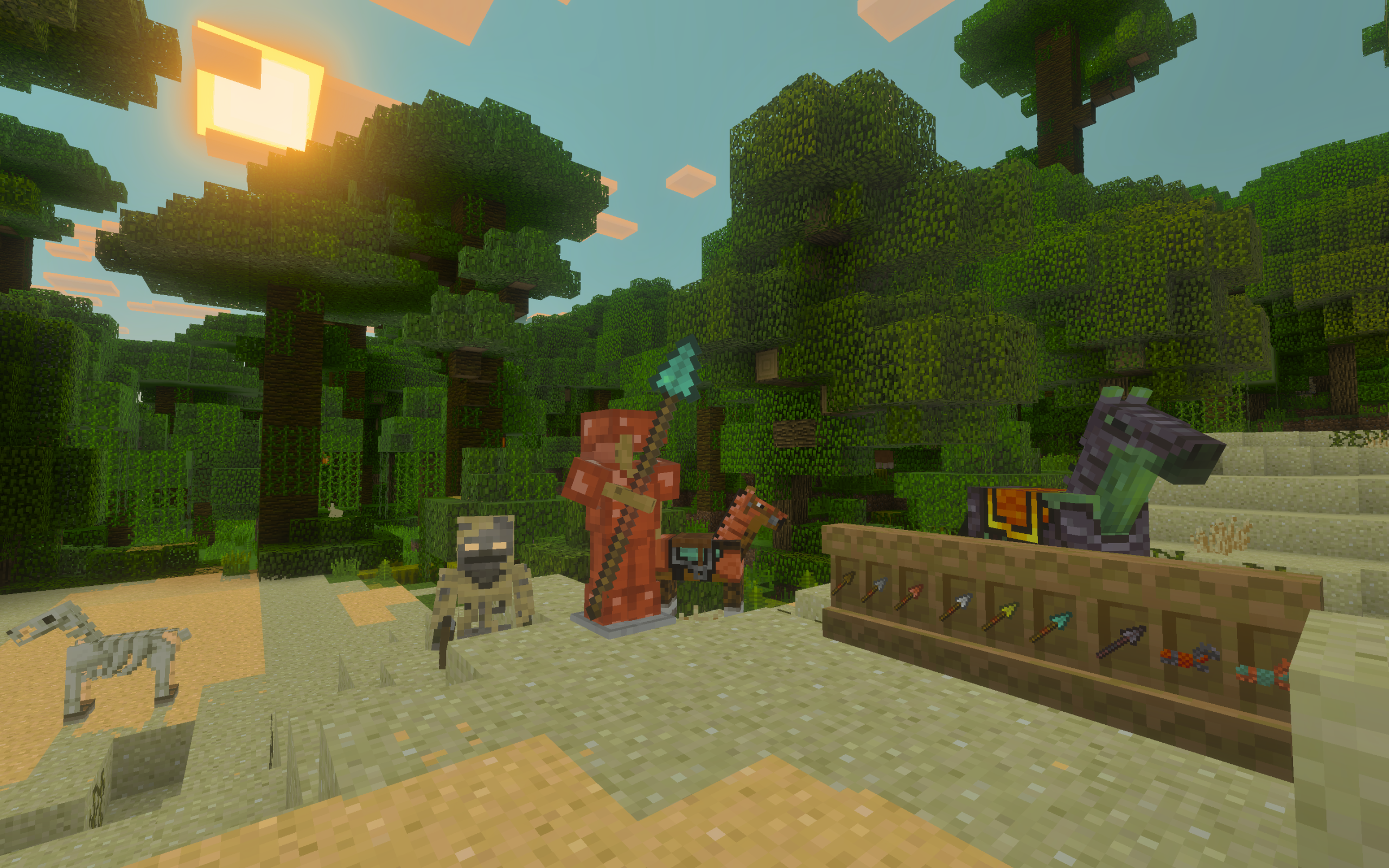 Multiplayer world with several players
