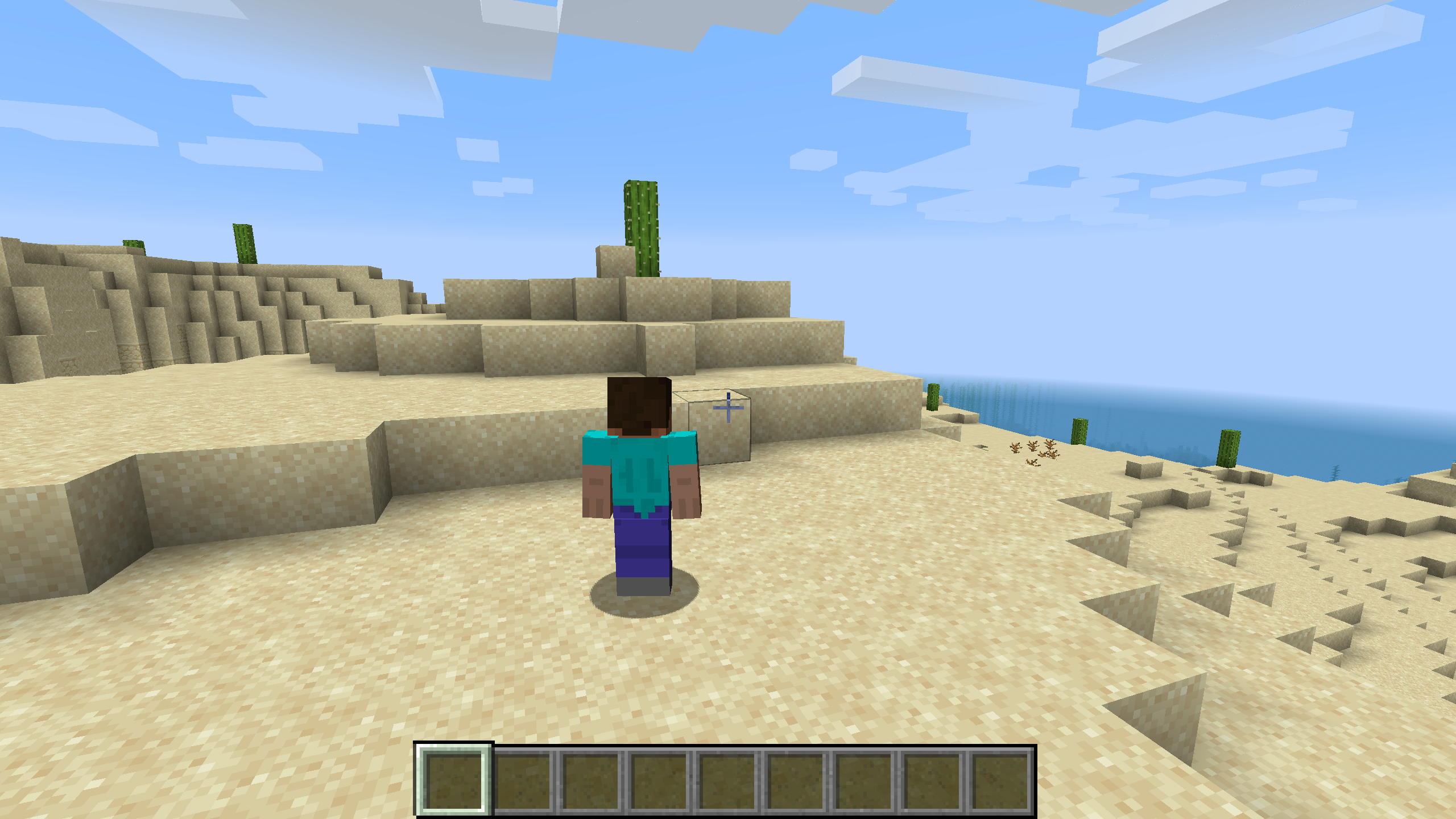 Third-person view of a built area