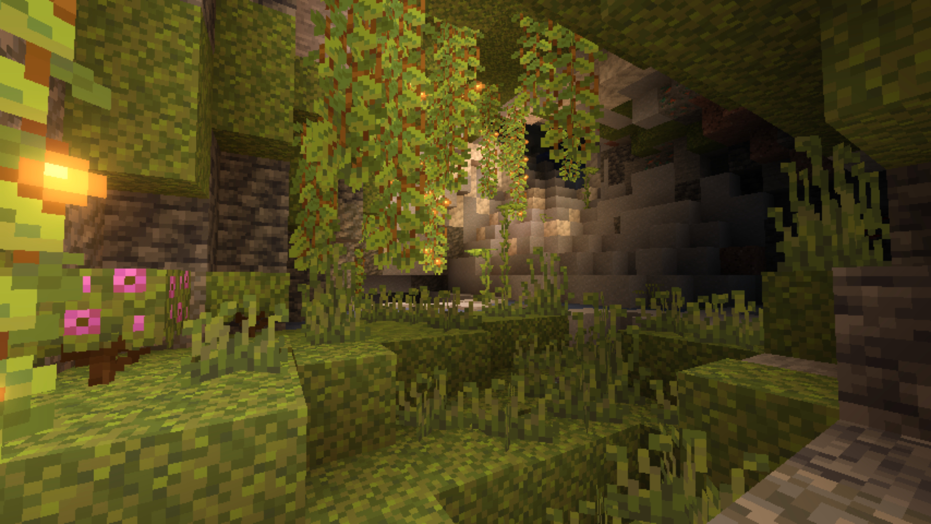 Hopper and chest array behind a wall