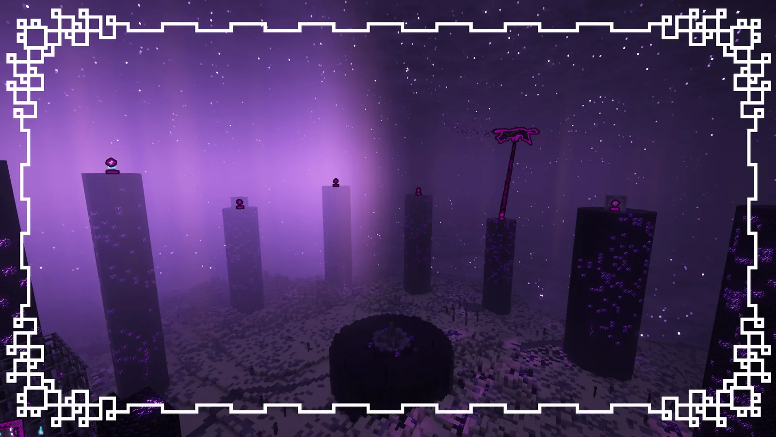 End island terrain and structures