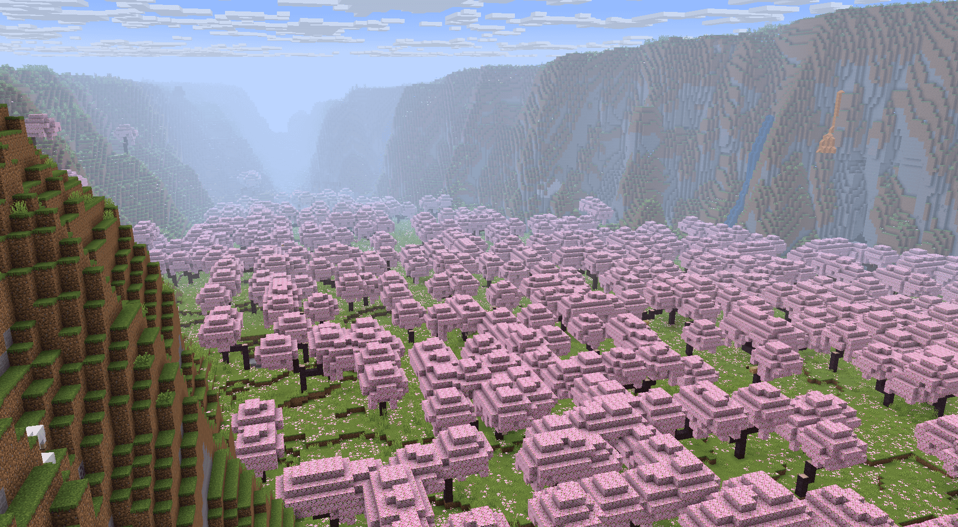 Large scale landscape with varied elevation