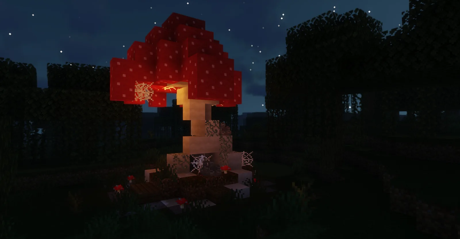 Stone markers in an atmospheric setting