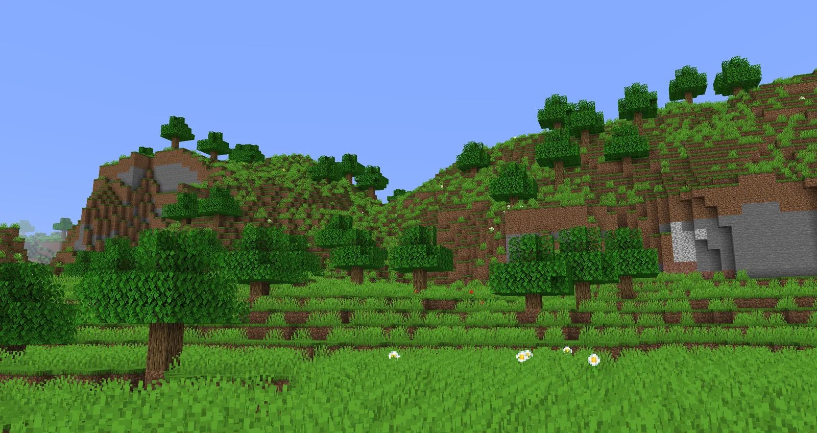 Village with a waypoint marker