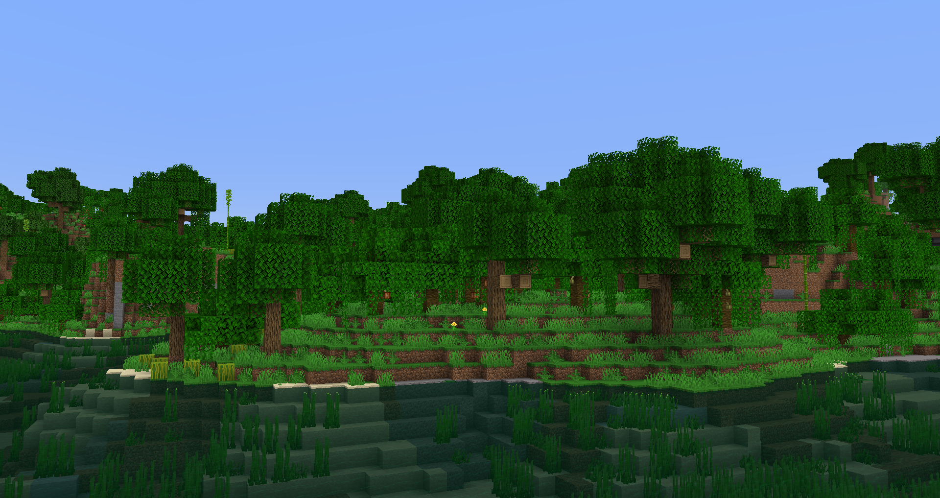 Biome boundary with two distinct landscapes