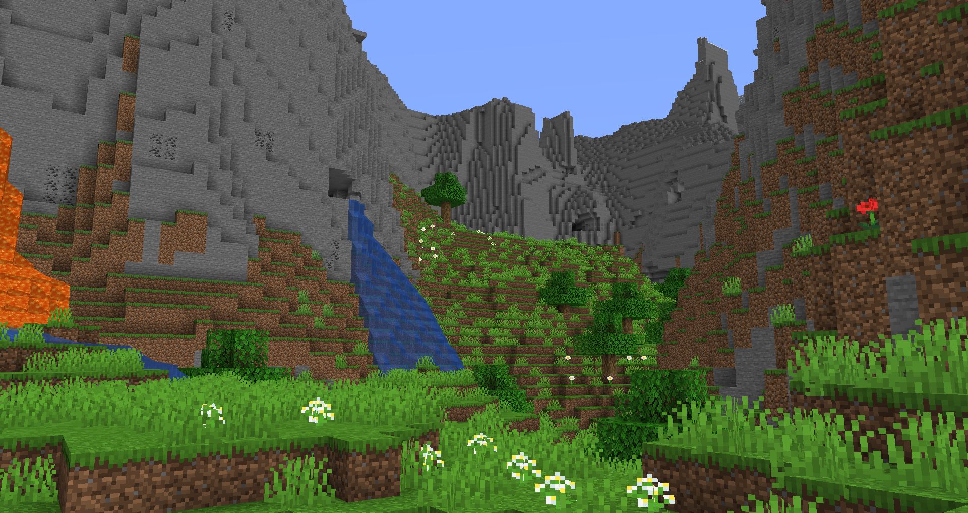 Open terrain viewed from a hilltop