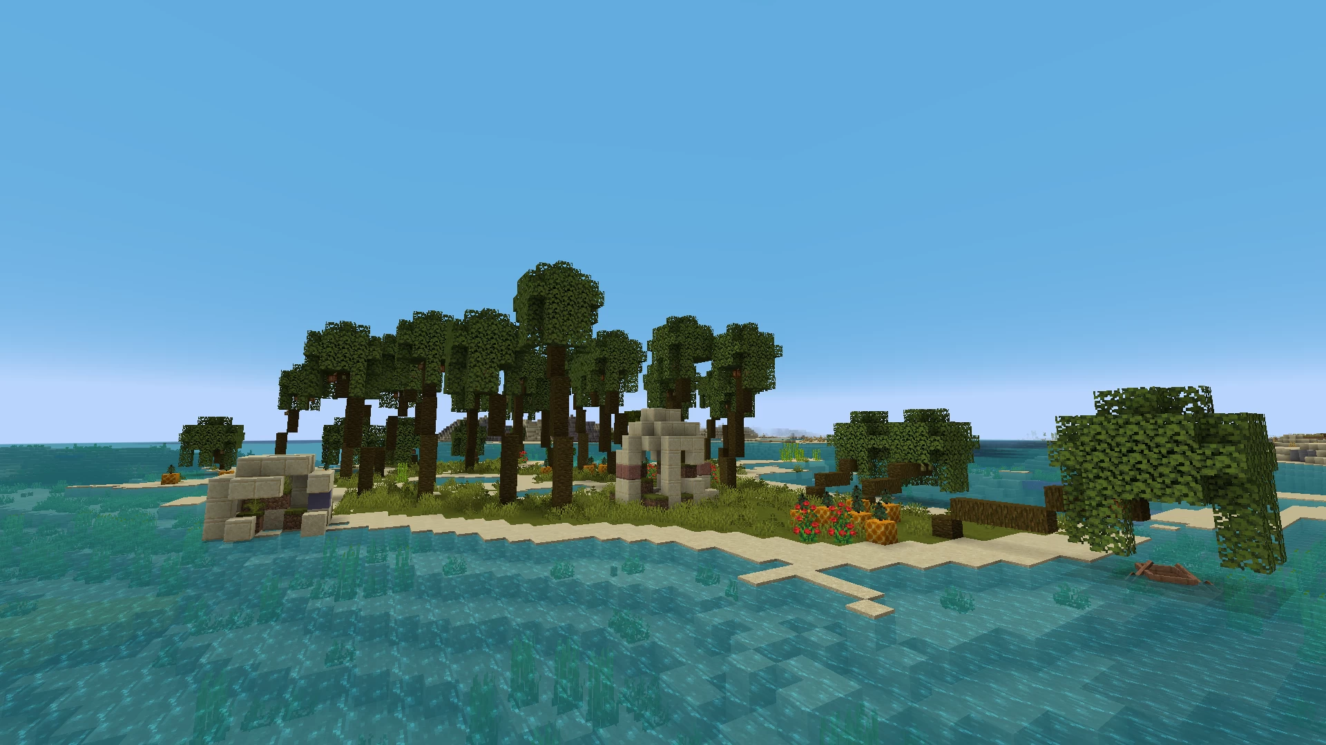 A rare biome shoreline in Minecraft